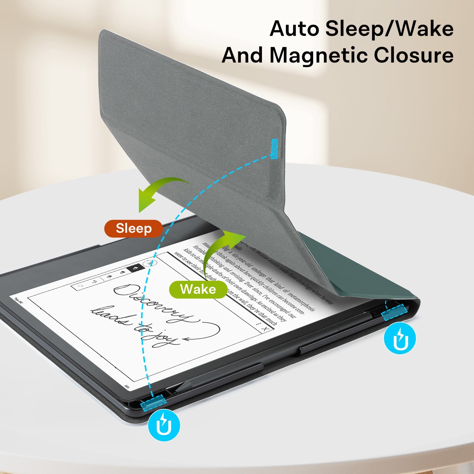 Kindle Scribe (2022/2024 10.2 Inch) tri-fold Stand#Color_Ink Green