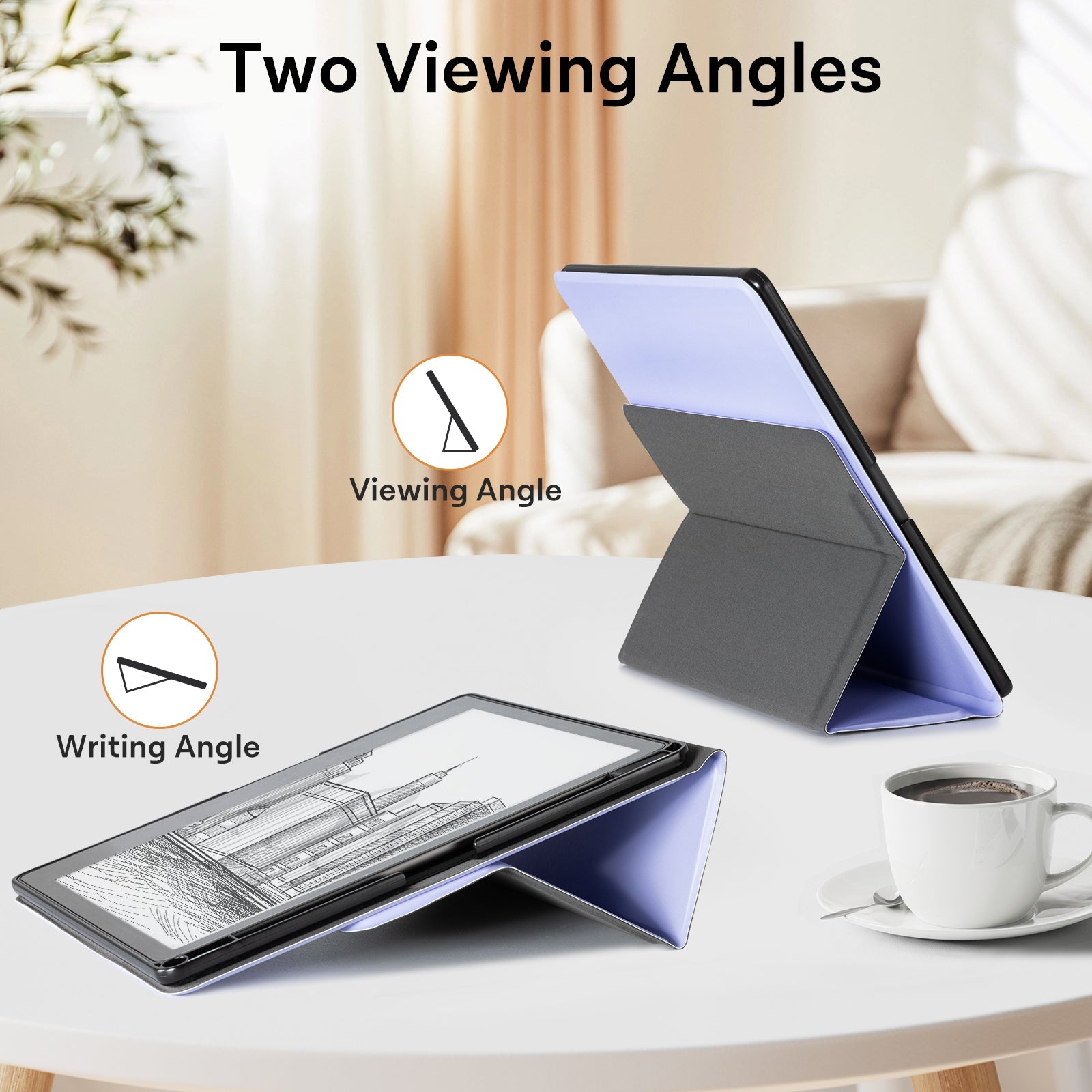 Kindle Scribe (2022/2024 10.2 Inch) tri-fold Stand#Color_Lilac