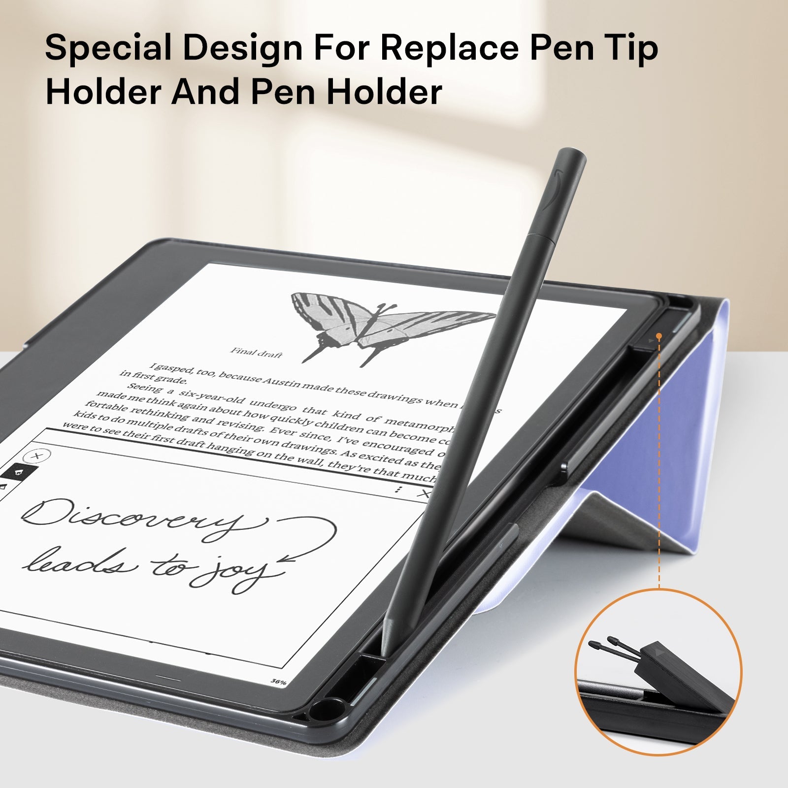 Kindle Scribe (2022/2024 10.2 Inch) tri-fold Stand#Color_Lilac