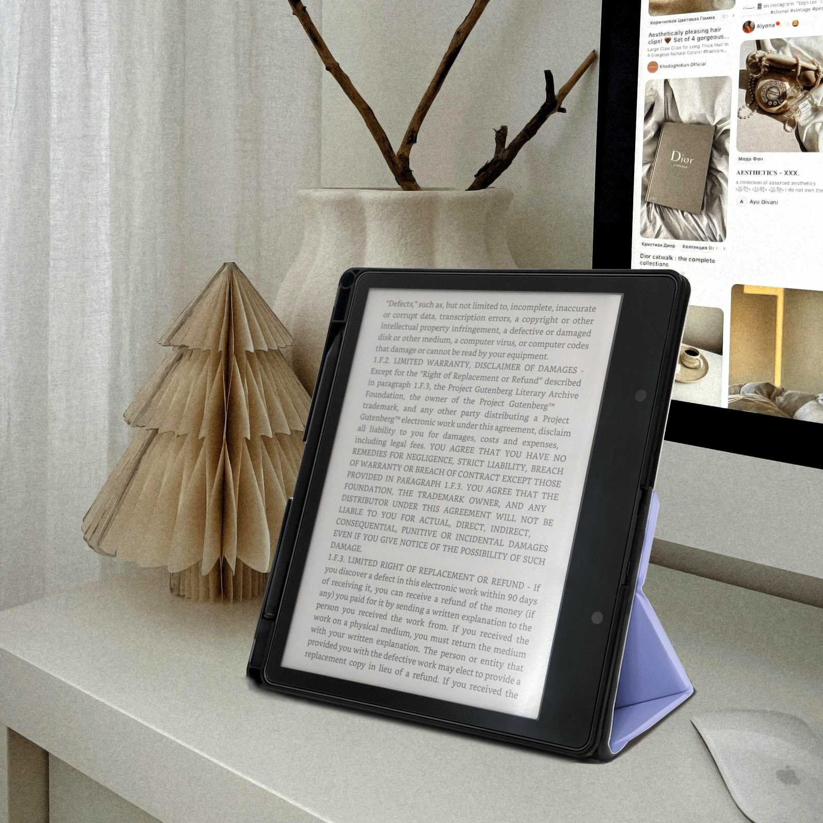 Kindle Scribe (2022/2024 10.2 Inch) tri-fold Stand#Color_Lilac