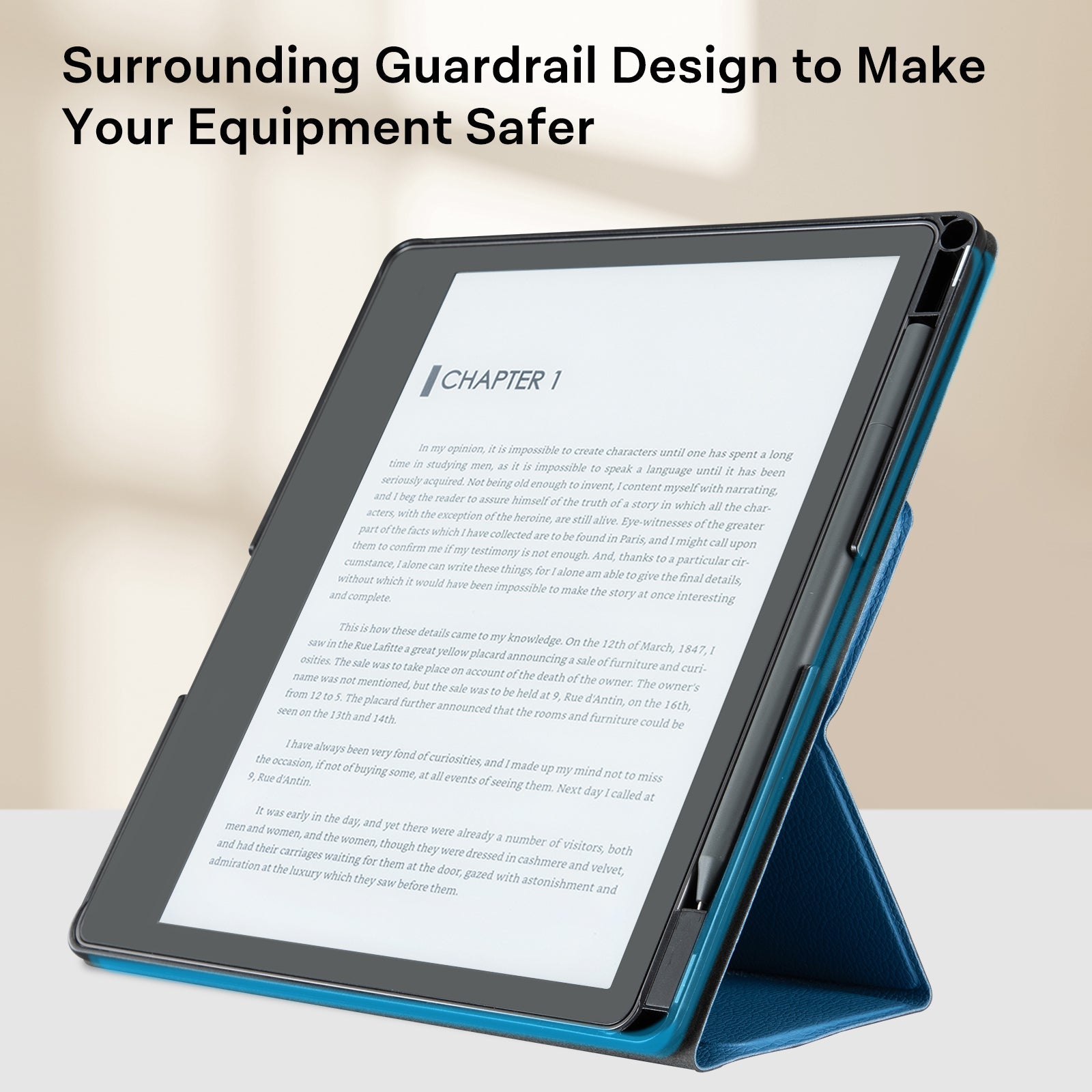 Kindle Scribe (2022/2024 10.2 Inch) tri-fold Stand#Color_Lychee Blue