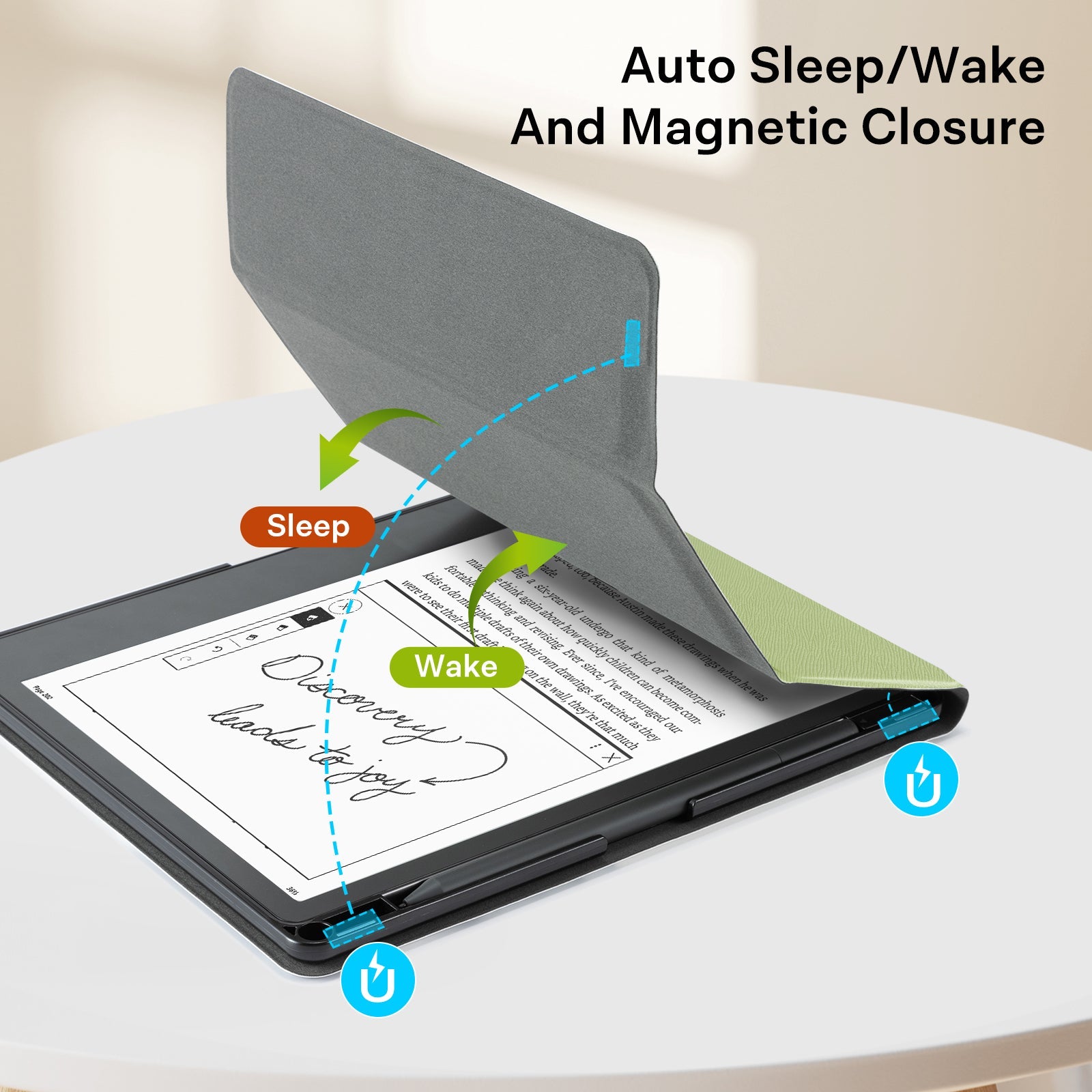 Kindle Scribe (2022/2024 10.2 Inch) tri-fold Stand#Color_Matcha