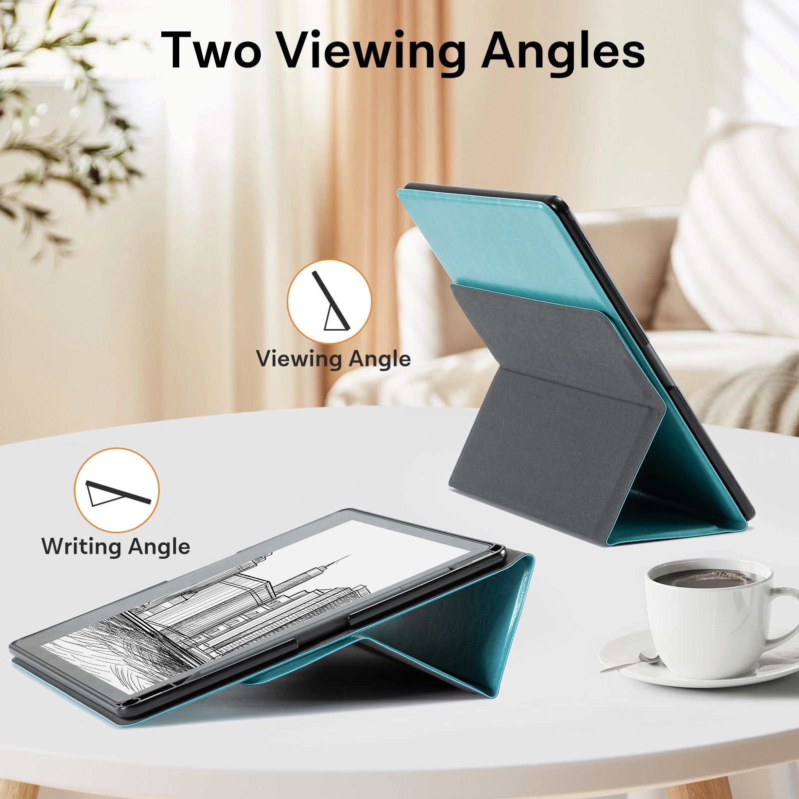 Kindle Scribe (2022/2024 10.2 Inch) tri-fold Stand#Color_Mint Green