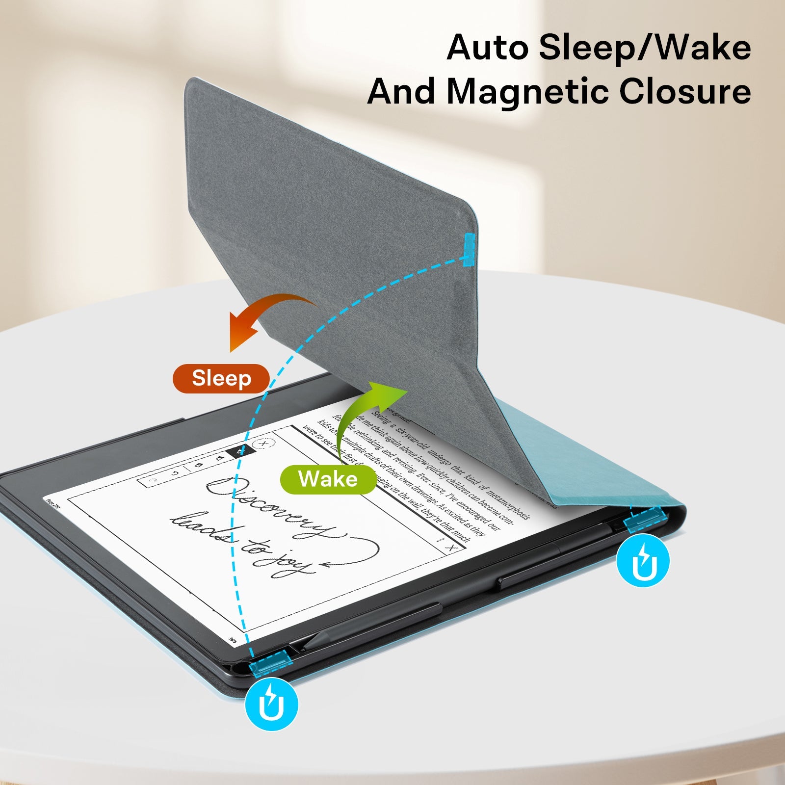 Kindle Scribe (2022/2024 10.2 Inch) tri-fold Stand#Color_Mint Green