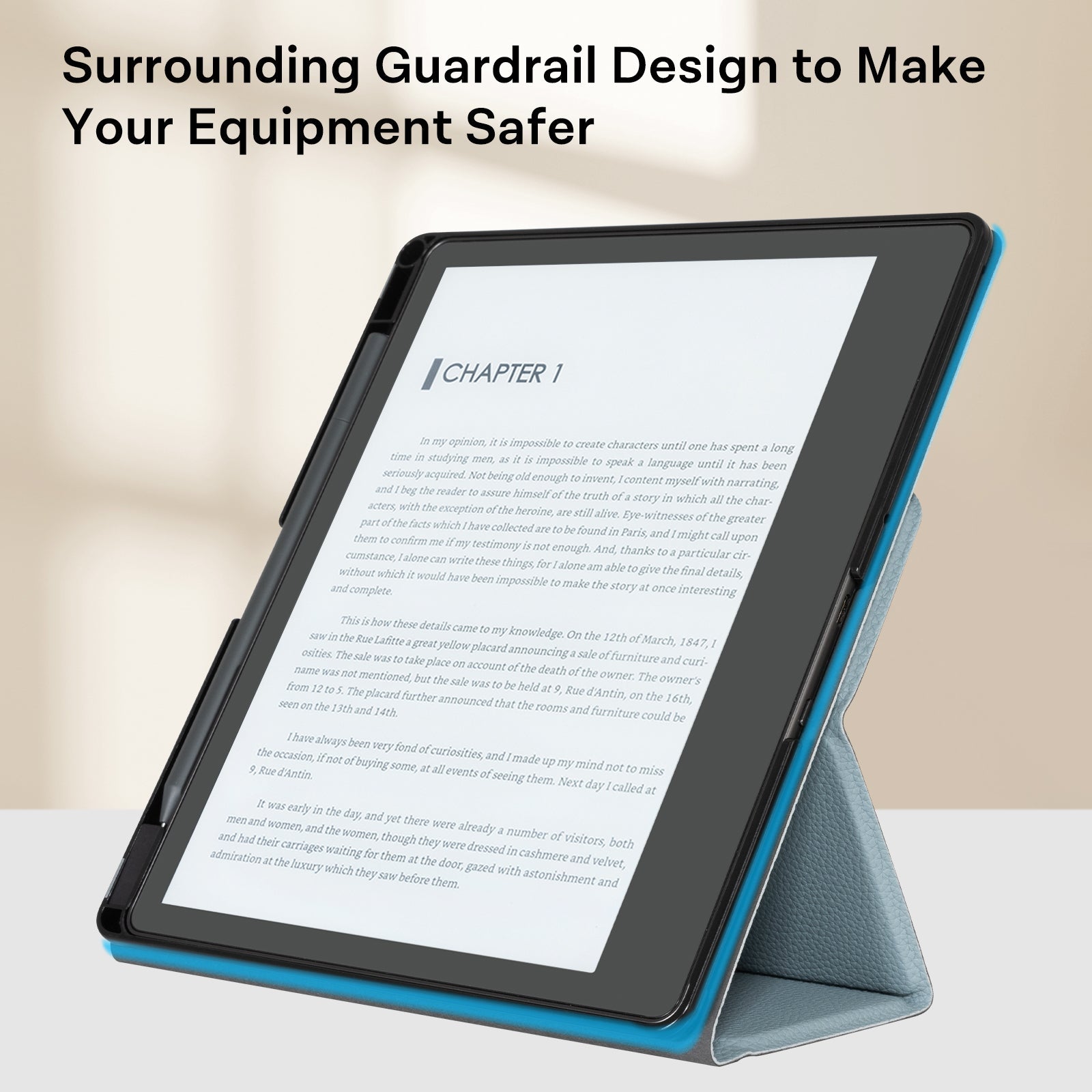 Kindle Scribe (2022/2024 10.2 Inch) tri-fold Stand#Color_Misty Blue