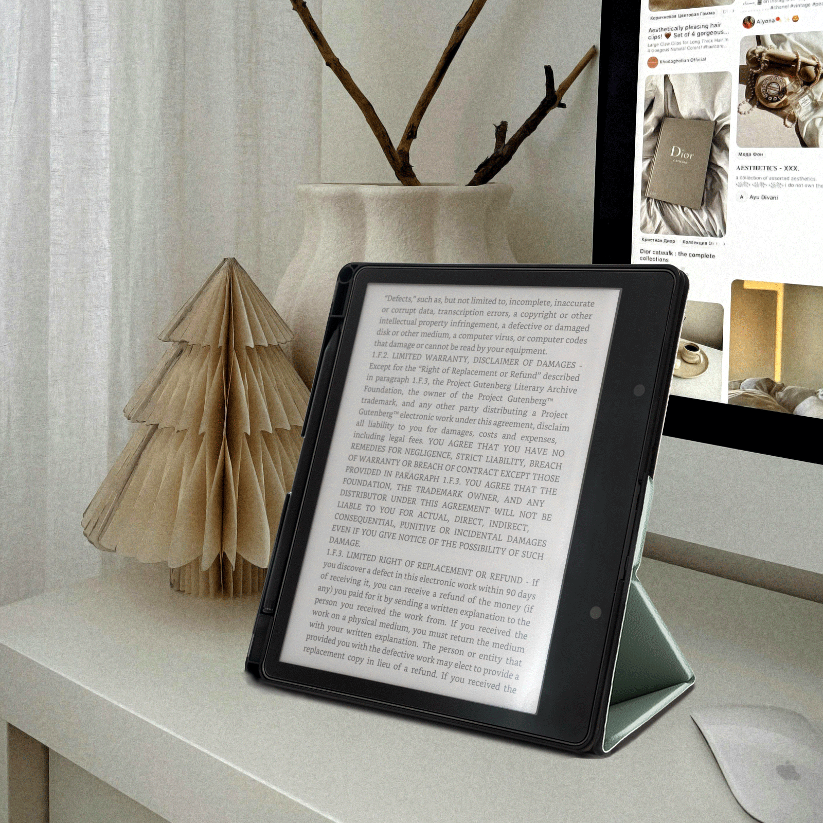 Kindle Scribe (2022/2024 10.2 Inch) tri-fold Stand#Color_Sage Green