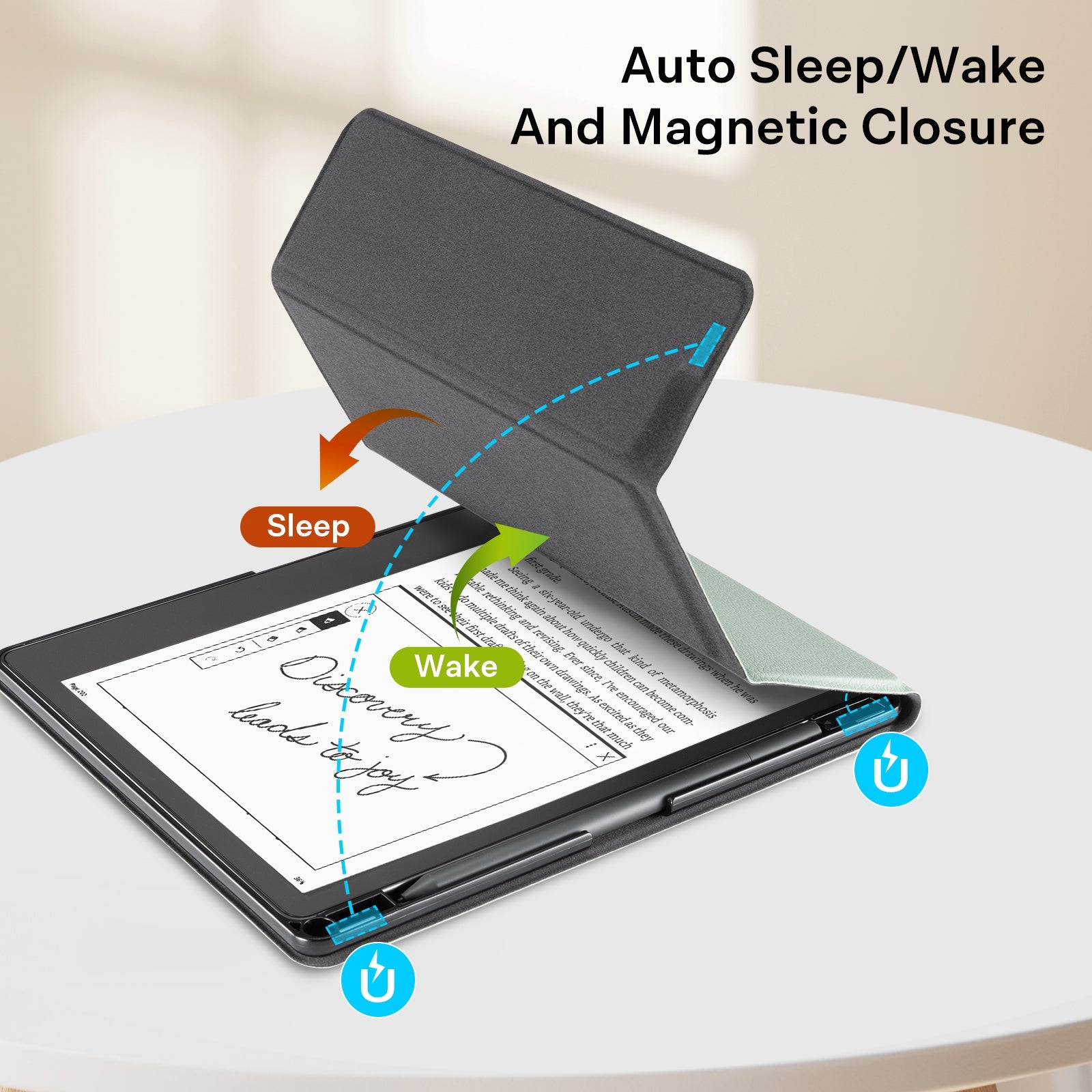 Kindle Scribe (2022/2024 10.2 Inch) tri-fold Stand#Color_Sage Green