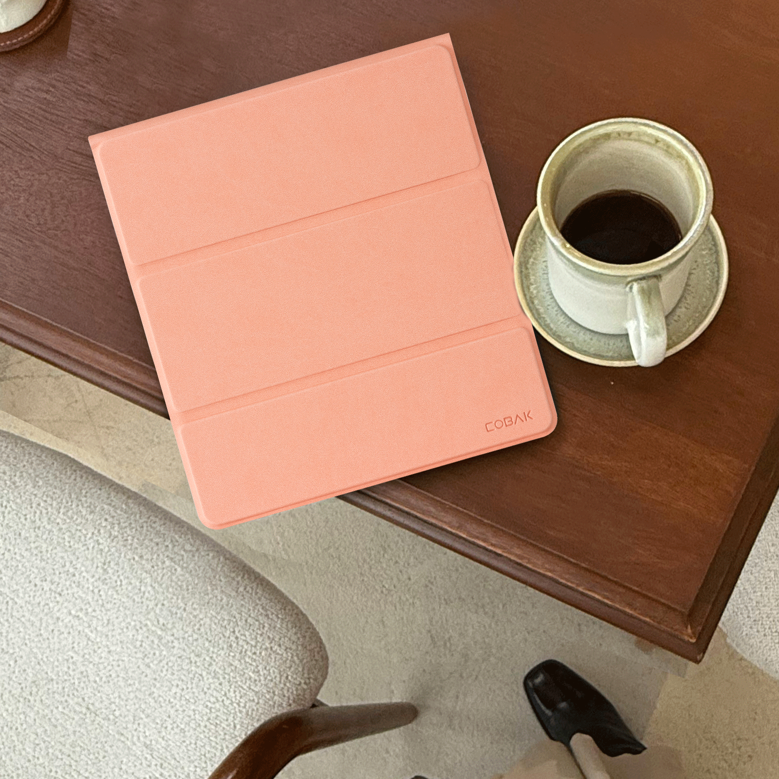 Kindle Scribe (2022/2024 10.2 Inch) tri-fold Stand#Color_Sheep Texture Pink