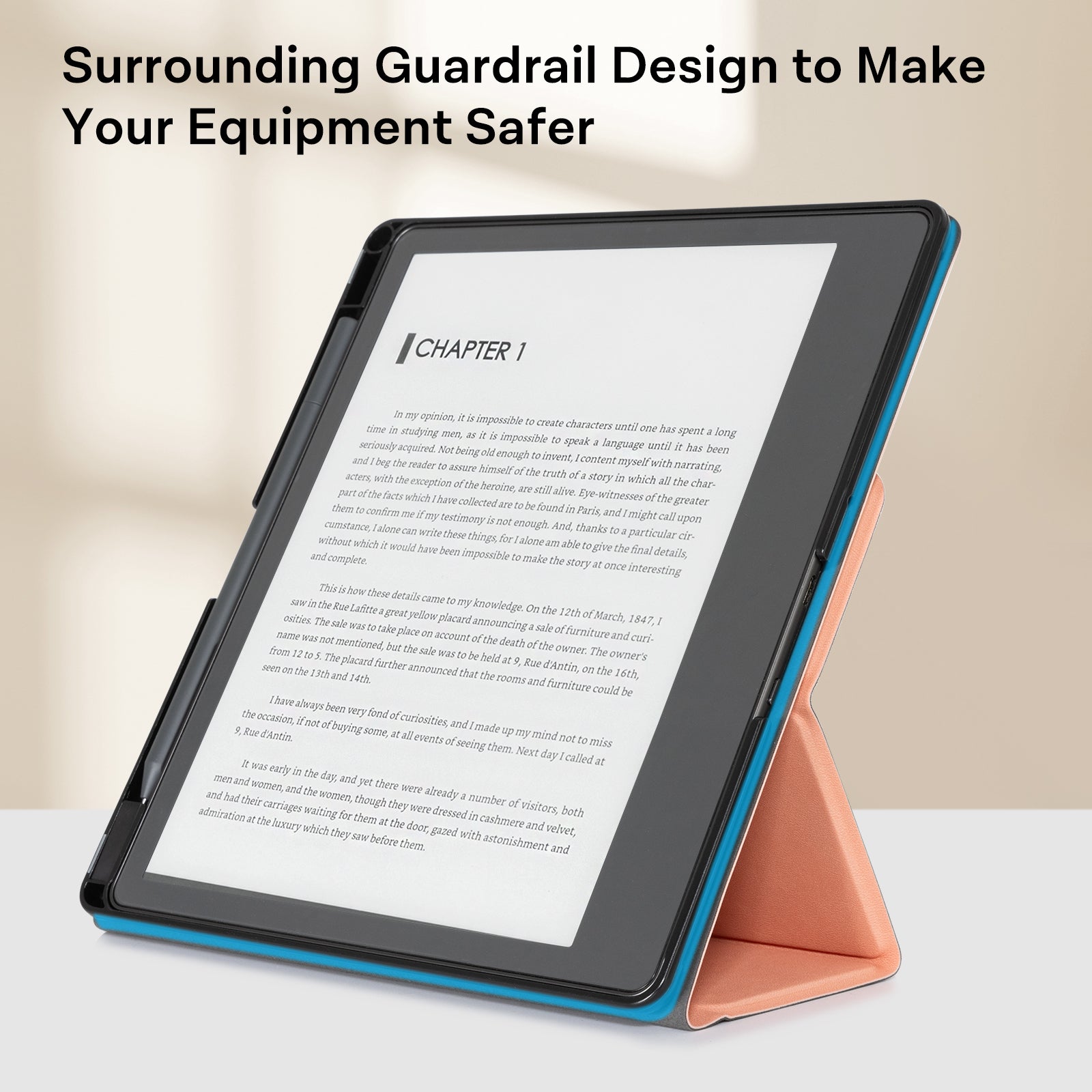 Kindle Scribe (2022/2024 10.2 Inch) tri-fold Stand#Color_Sheep Texture Pink