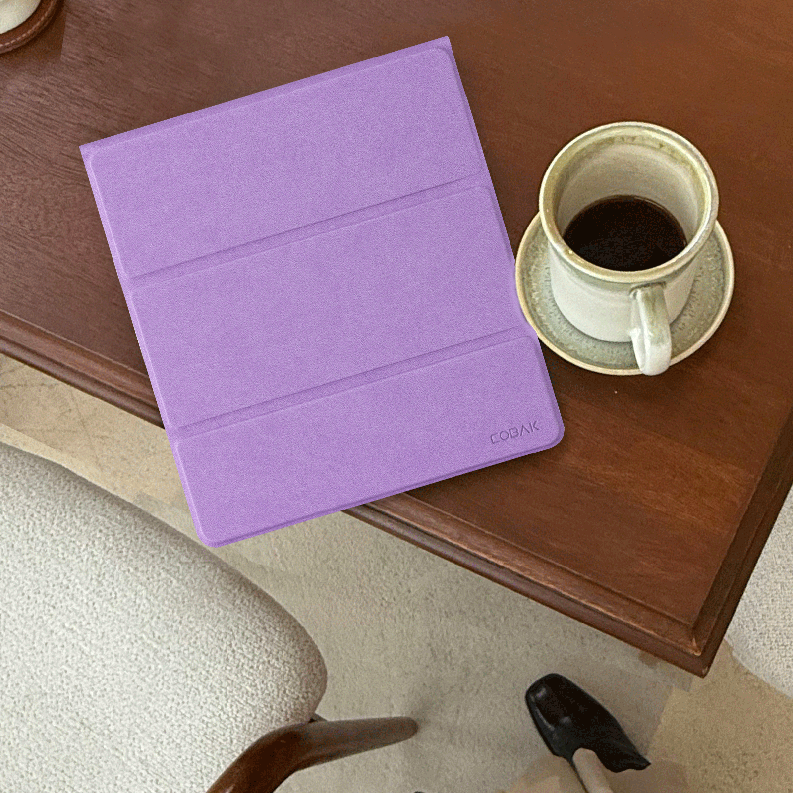 Kindle Scribe (2022/2024 10.2 Inch) tri-fold Stand#Color_Sheep Texture Purple