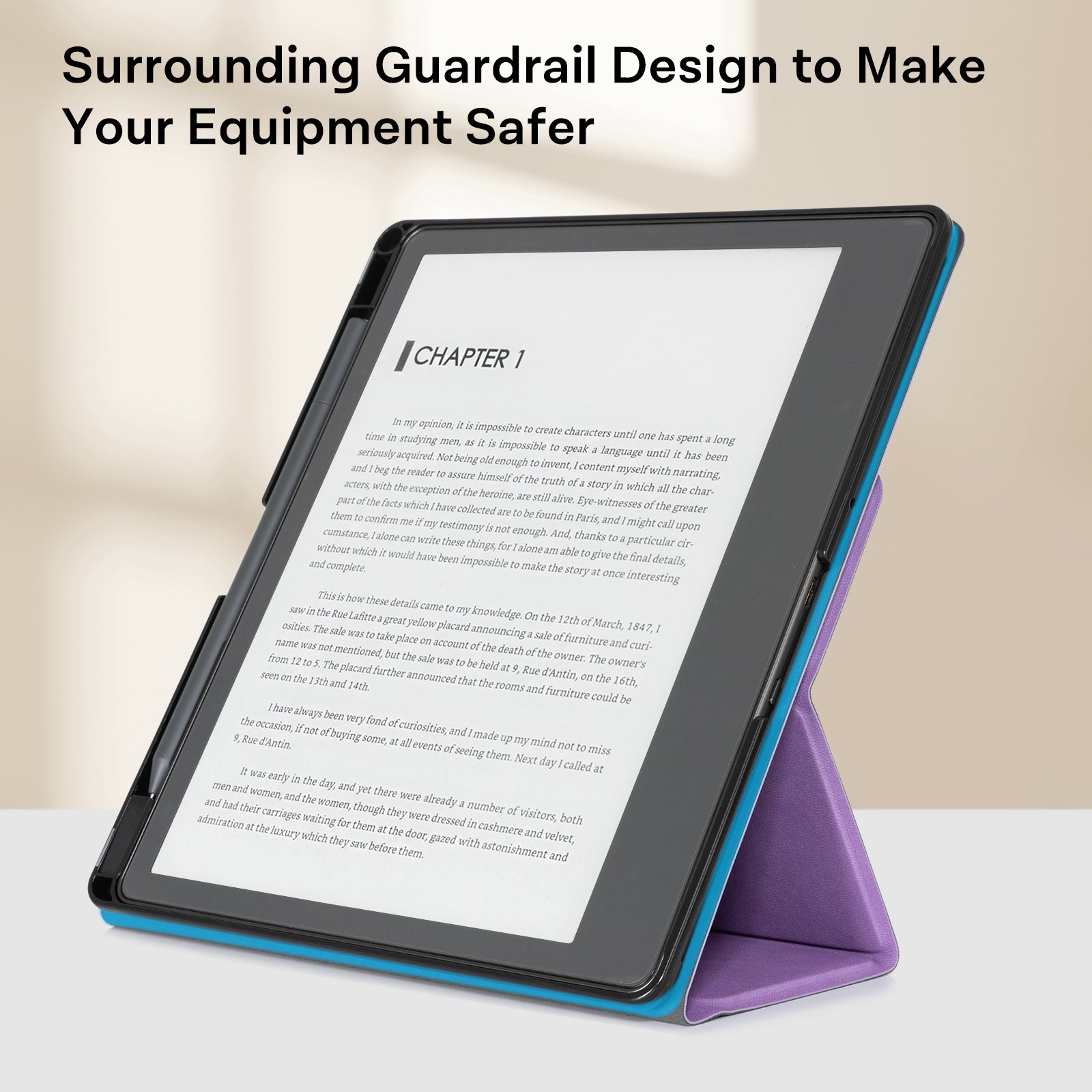 Kindle Scribe (2022/2024 10.2 Inch) tri-fold Stand#Color_Sheep Texture Purple