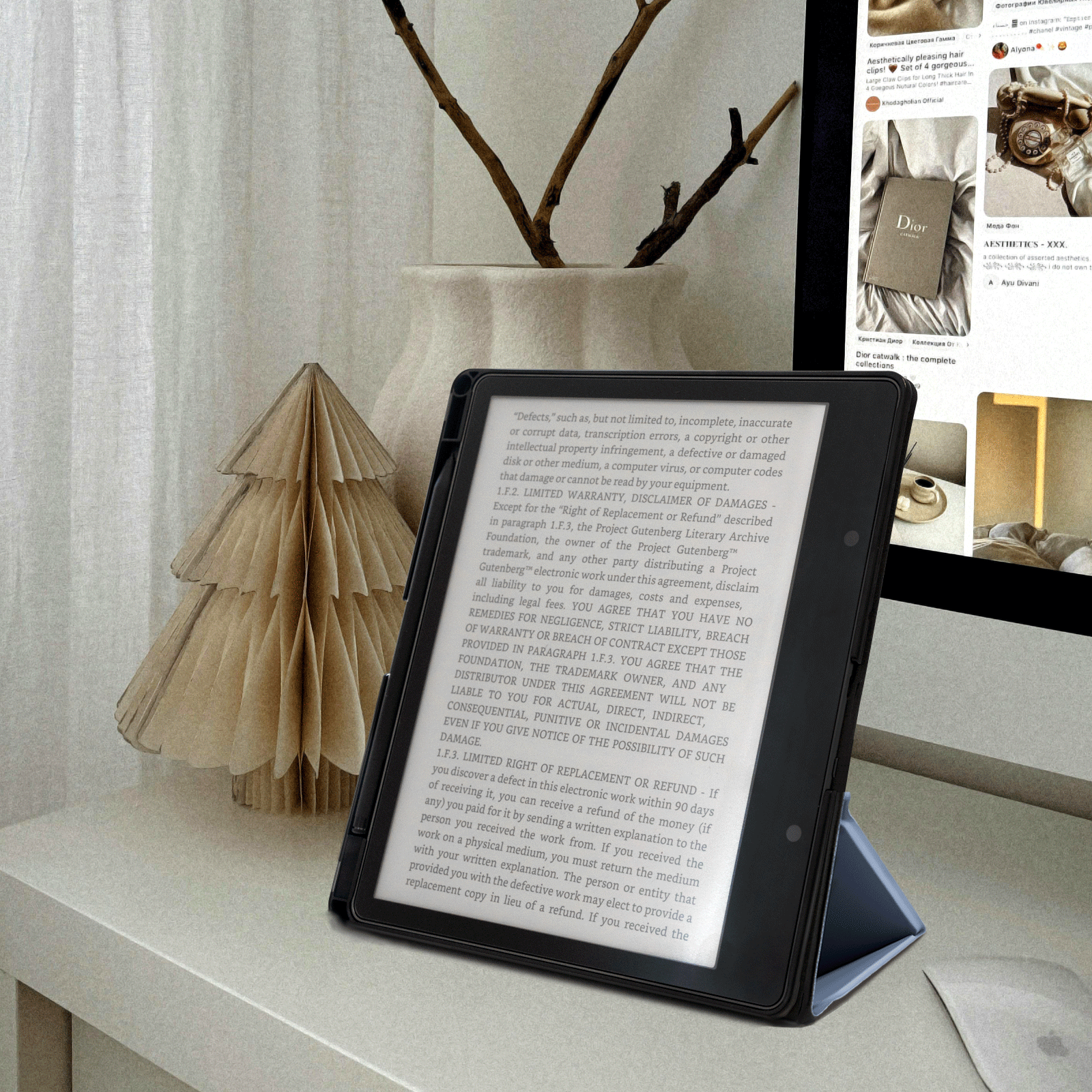 Kindle Scribe (2022/2024 10.2 Inch) tri-fold Stand#Color_Skin Like Purple