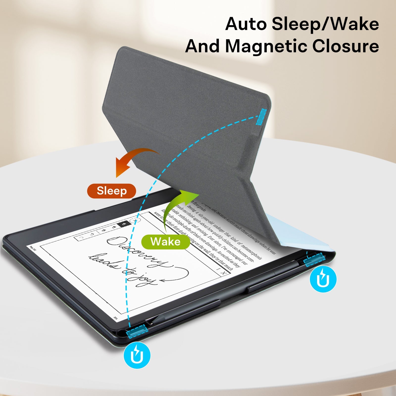Kindle Scribe (2022/2024 10.2 Inch) tri-fold Stand#Color_Sky Blue