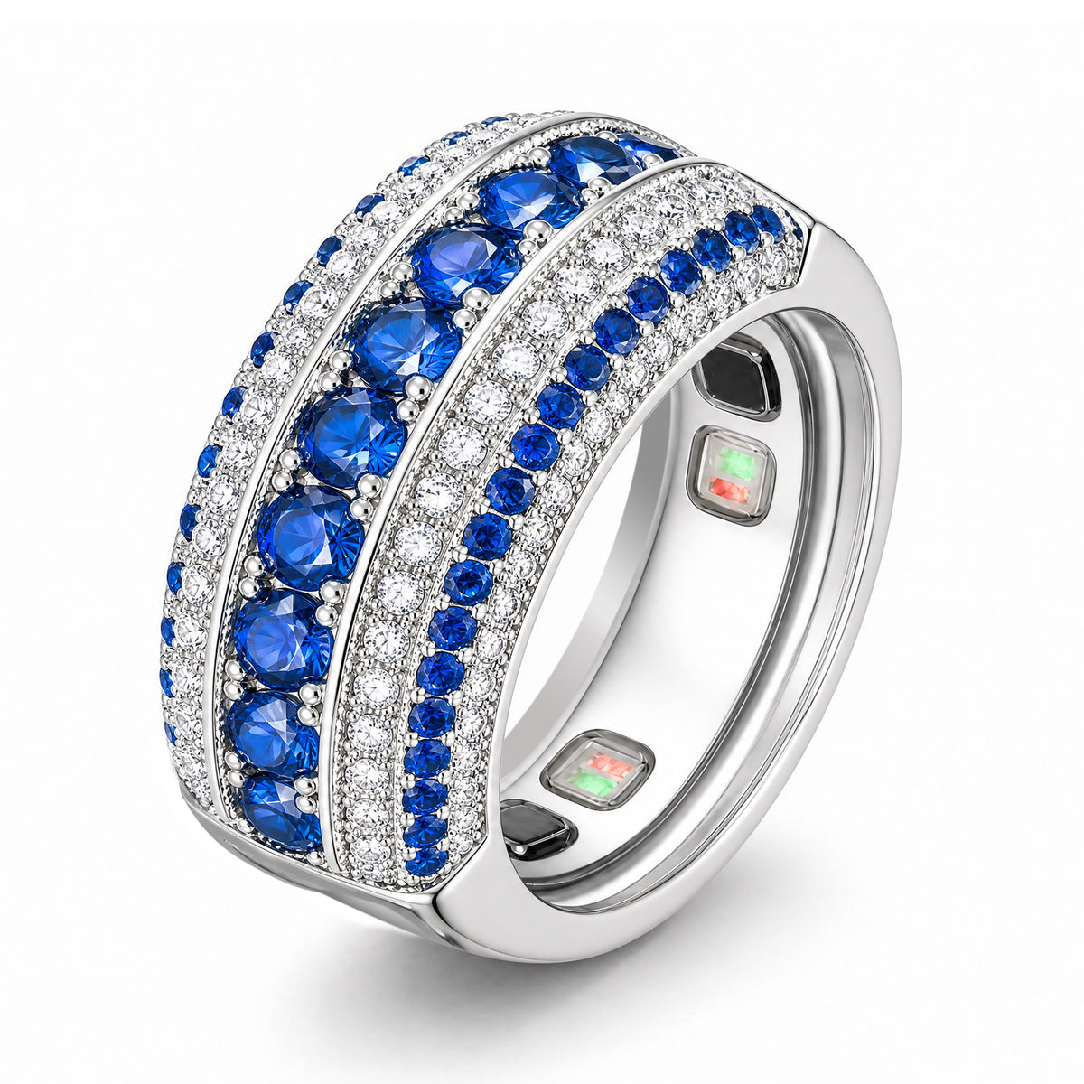 Oura Ring 5 Pavé Crystal Protective Cover#Color_Silver