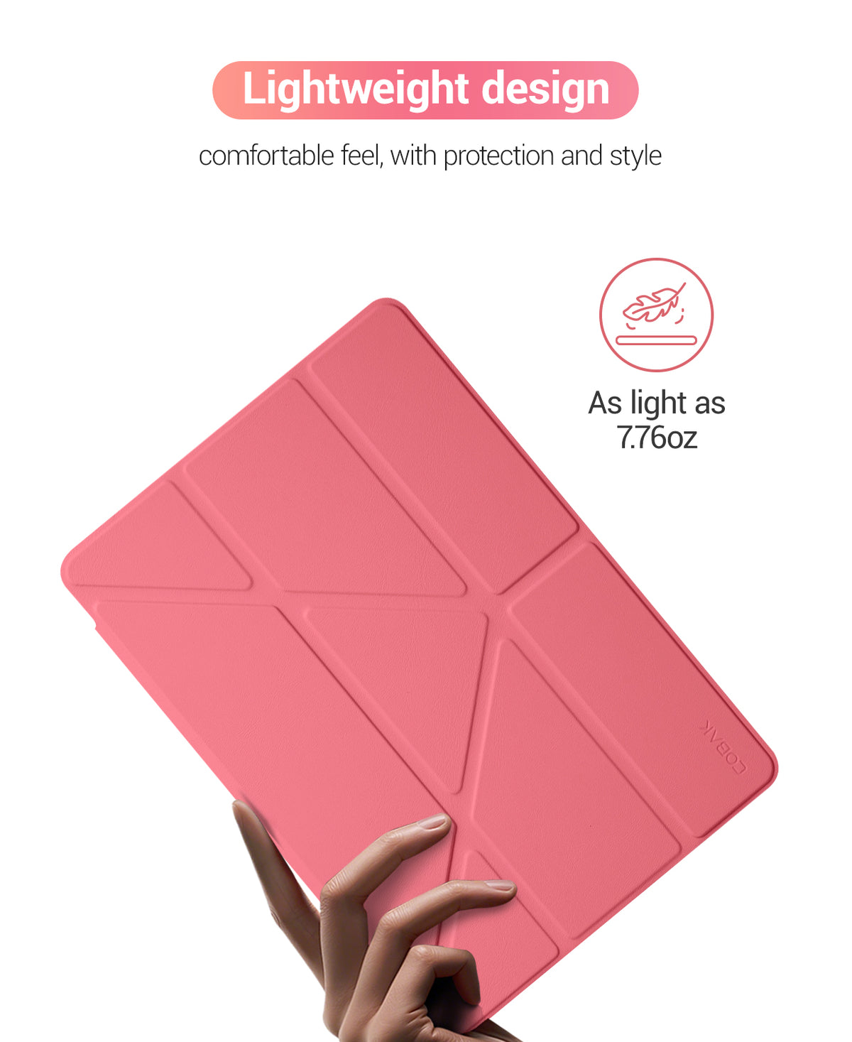 Galaxy Tab A11+ / A9+ 11" Multi-Angle Y-Fold Case#Color_Pink Glitter