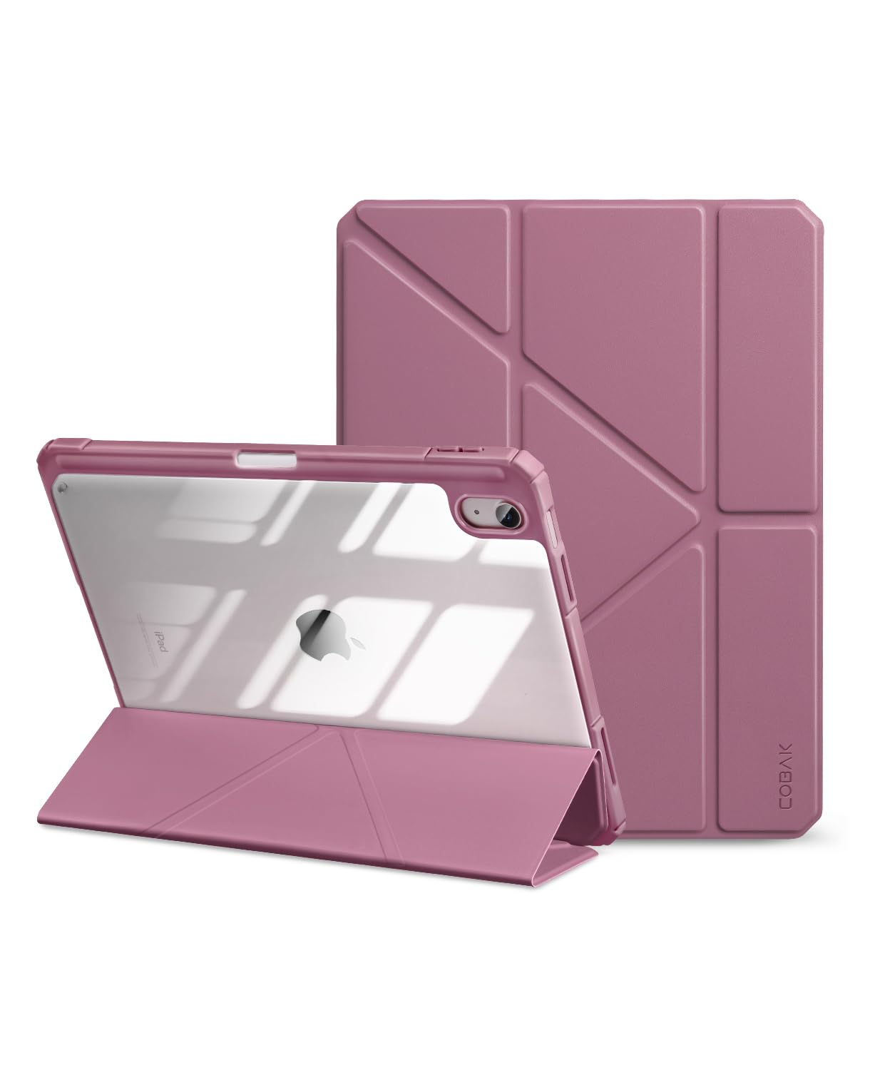 iPad 11th Gen (10th Compatible) Case With Y-Fold Magnetic Stand#Color_Purple Gray