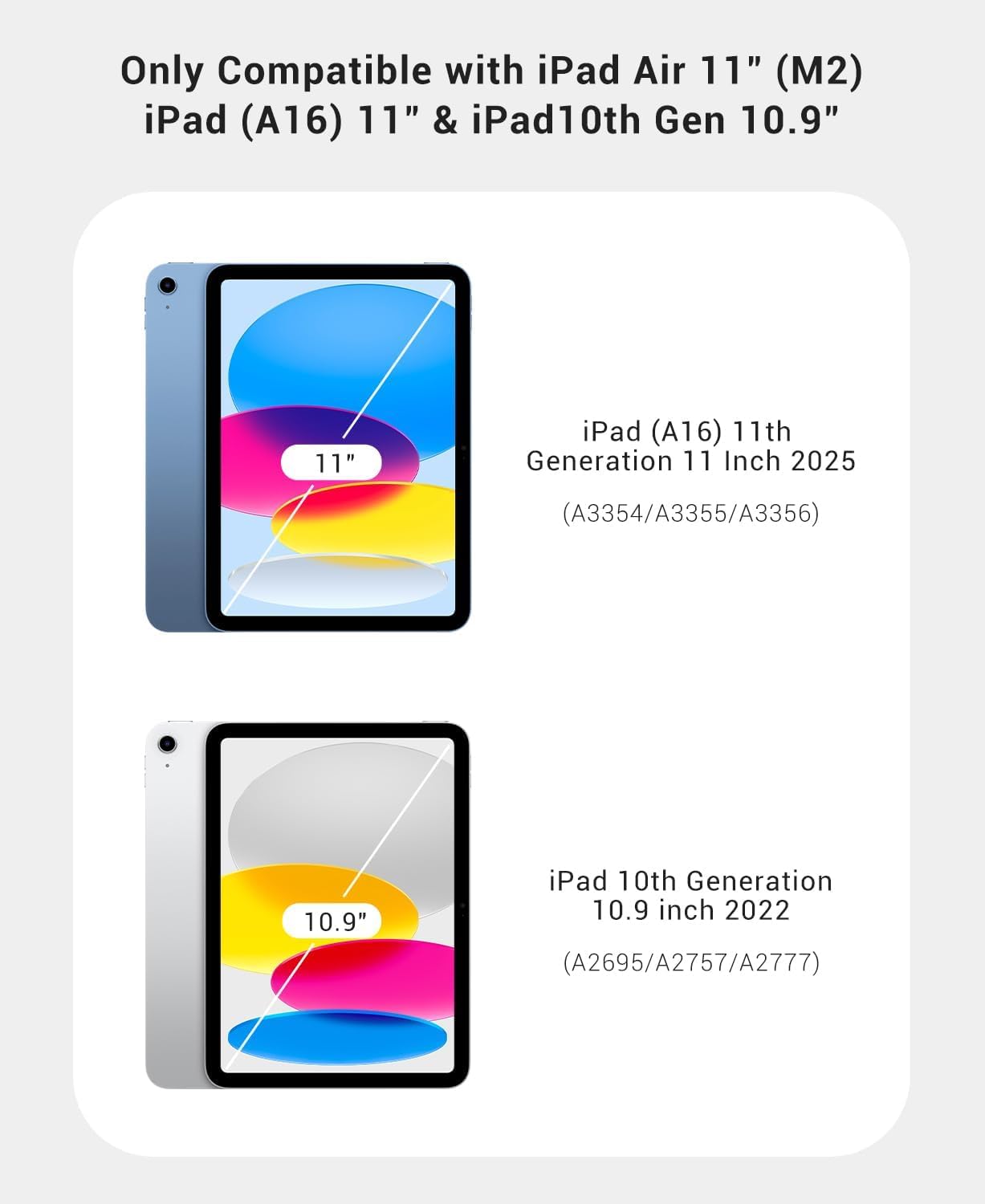 iPad 11th Gen (10th Compatible) Case With Y-Fold Magnetic Stand#Color_Bright Blue