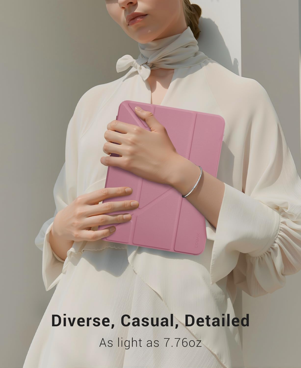 iPad 11th Gen (10th Compatible) Case With Y-Fold Magnetic Stand#Color_Purple Gray