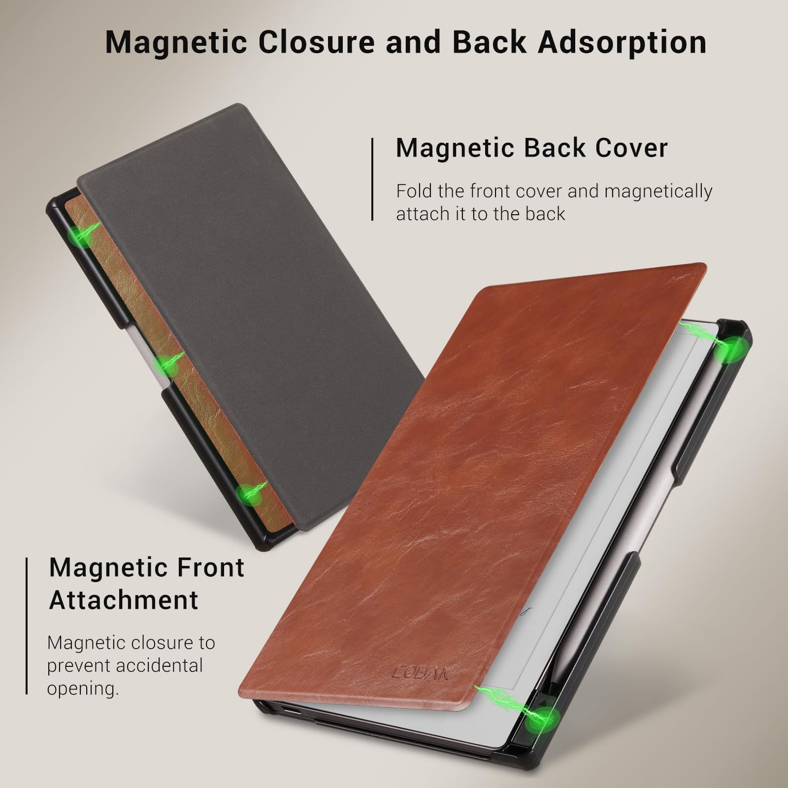 Remarkable Paper Pro Move 7.3 inch (2025) Cross texture Folio Cover#Color_Brown