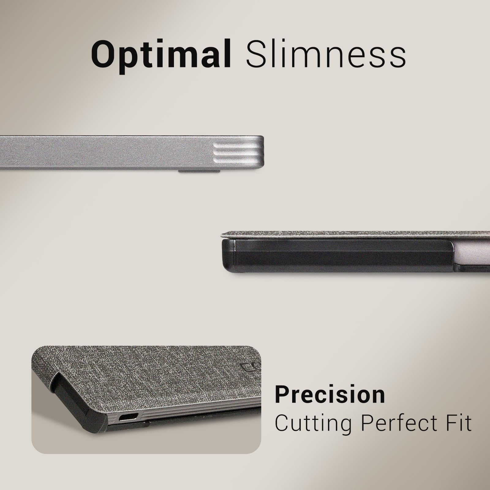 Remarkable Paper Pro Move 7.3 inch (2025) Cross texture Folio Cover#Color_Gray