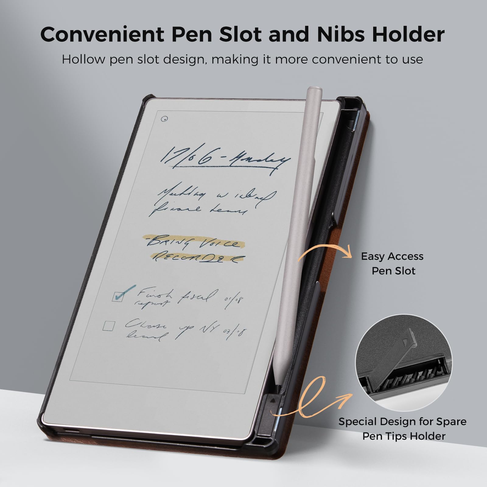 Remarkable Paper Pro Move 7.3 inch Folio Case#Color_Brown