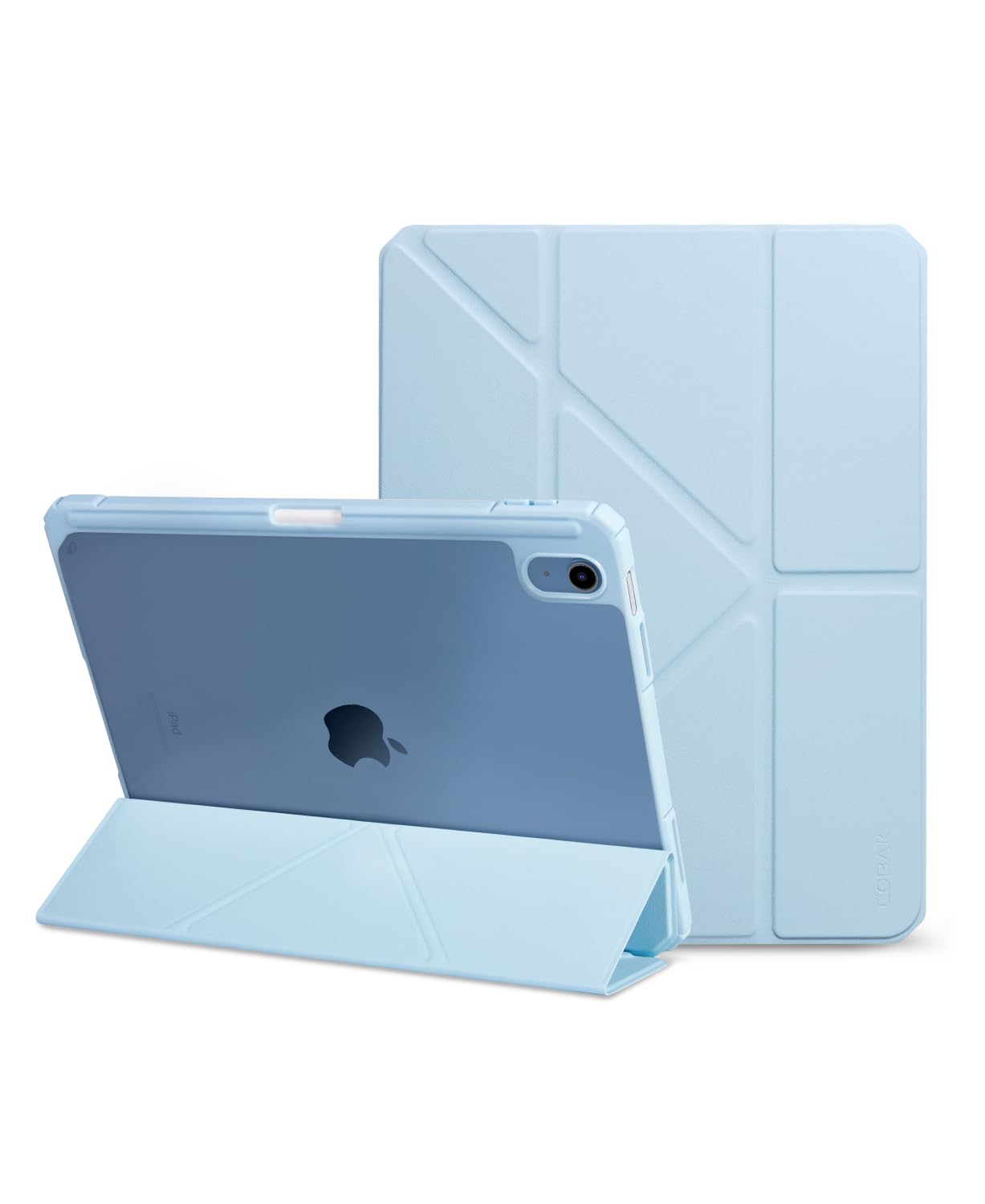 iPad 11th Gen (10th Compatible) Case With Y-Fold Magnetic Stand#Color_Sky Blue