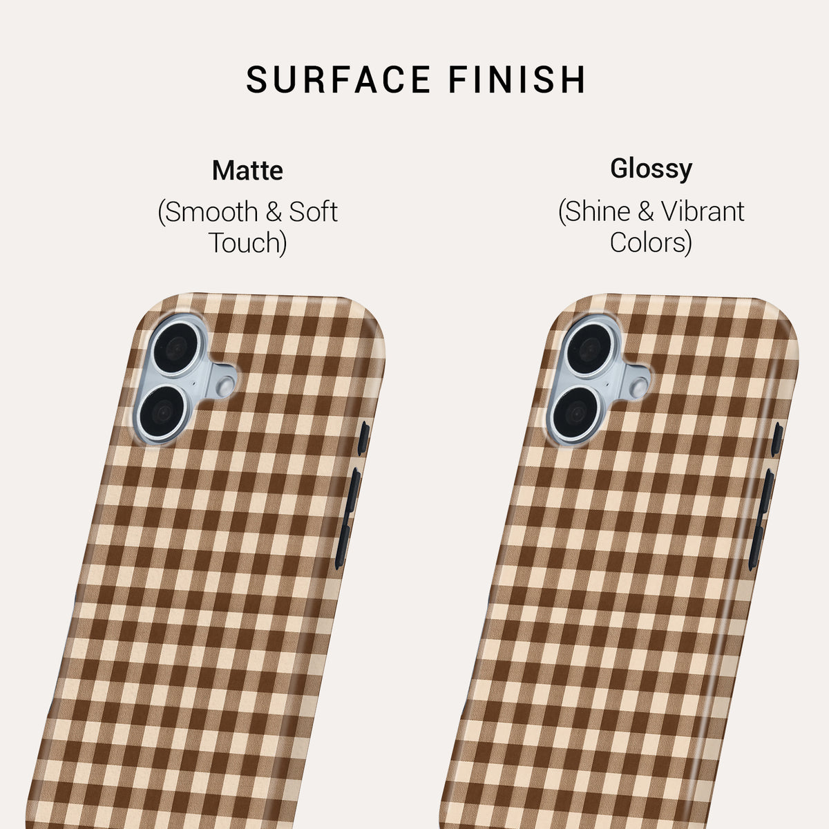 Cocoa Check Tough Phone Case#DEVICE_iPhone 17