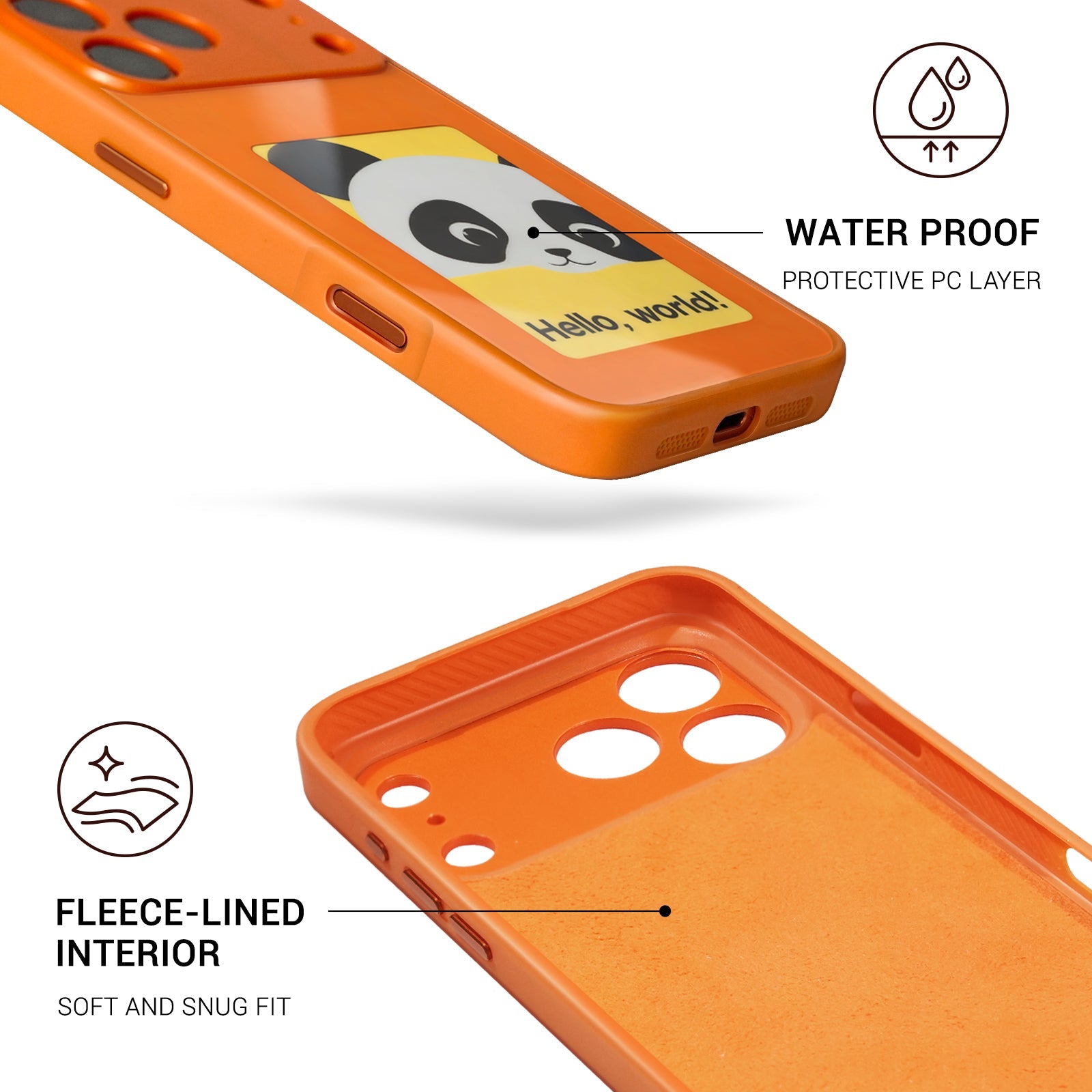 iPhone 17 Pro Max NFC E-Ink Case with 4-Inch HD Display#Color_Orange