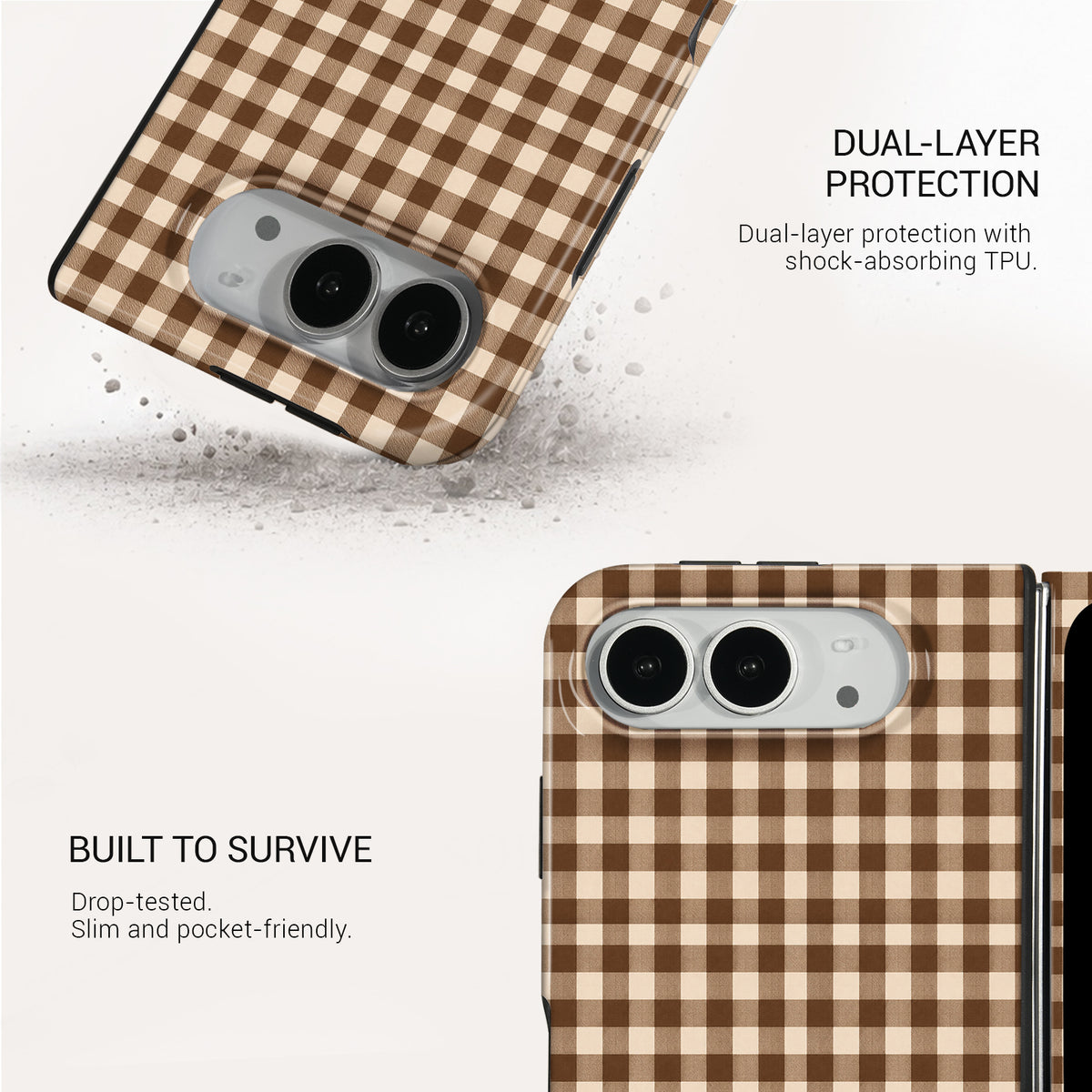 Cocoa Check Tough Phone Case#DEVICE_iPhone Duo