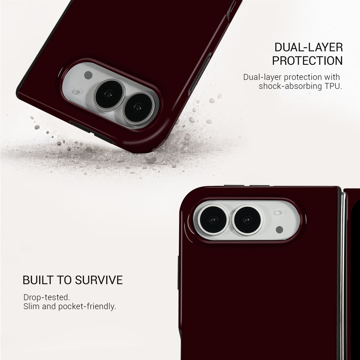 Oxblood Tough Phone Case#DEVICE_iPhone Duo