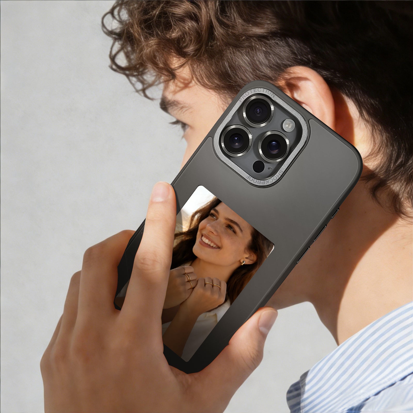 iPhone 13–16 NFC E-Ink Case with 4-Inch HD Display#Color_Graphite Black