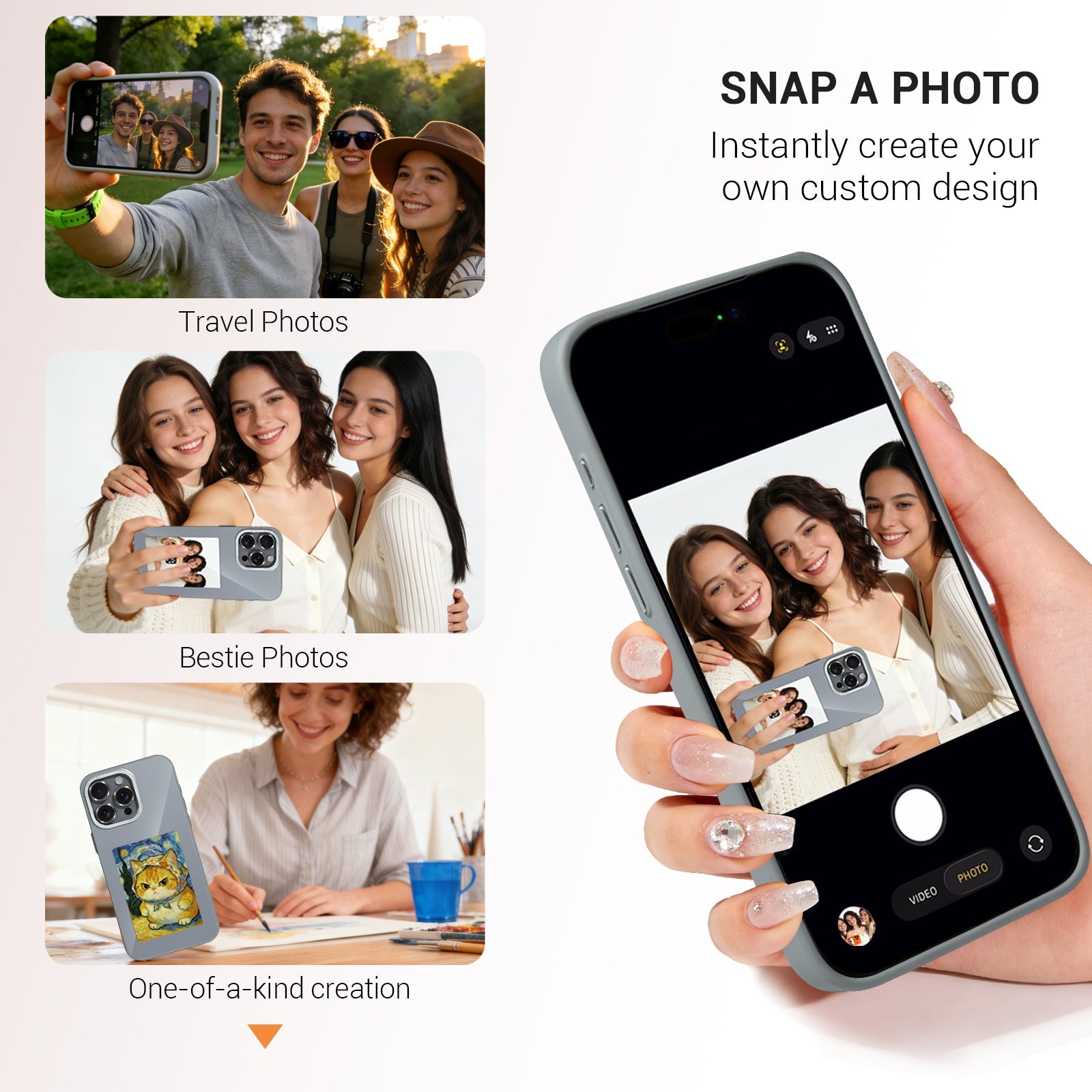 iPhone 13–16 NFC E-Ink Case with 4-Inch HD Display#Color_Grey