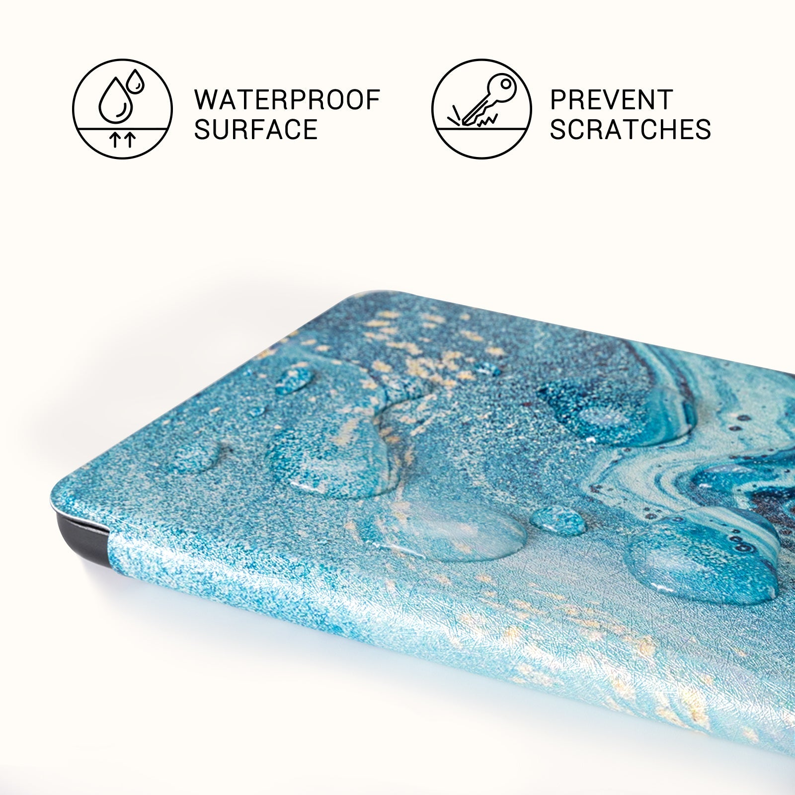 Mountain Blue Green Gold Marble Kindle Basic 6 INCH Case