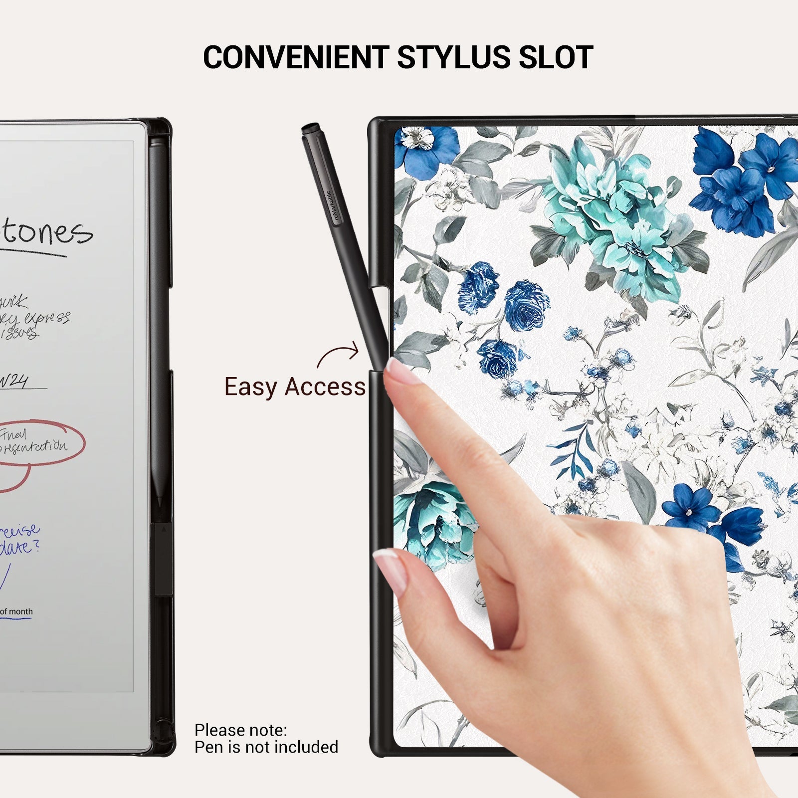 reMarkable Pro Basic Case#Color_Blue Floral