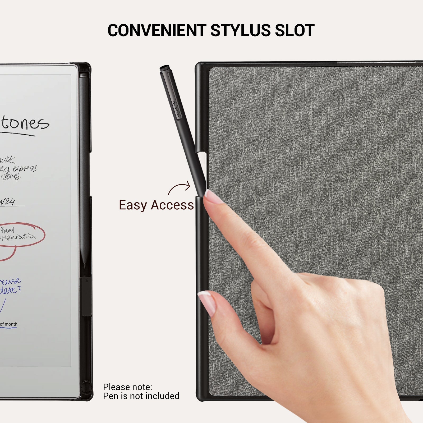 reMarkable Pro Basic Case#Color_Fabric Gray