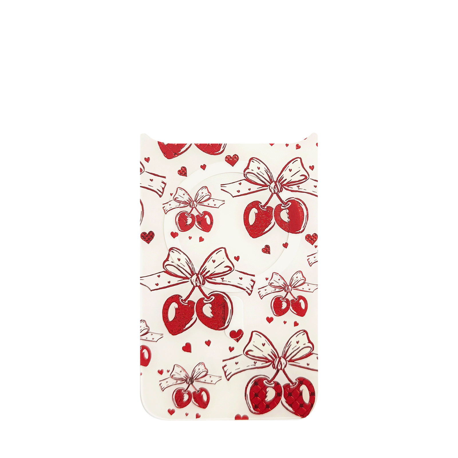 Vintage Cherry Bow Snap-On Case for iPhone 17 Series