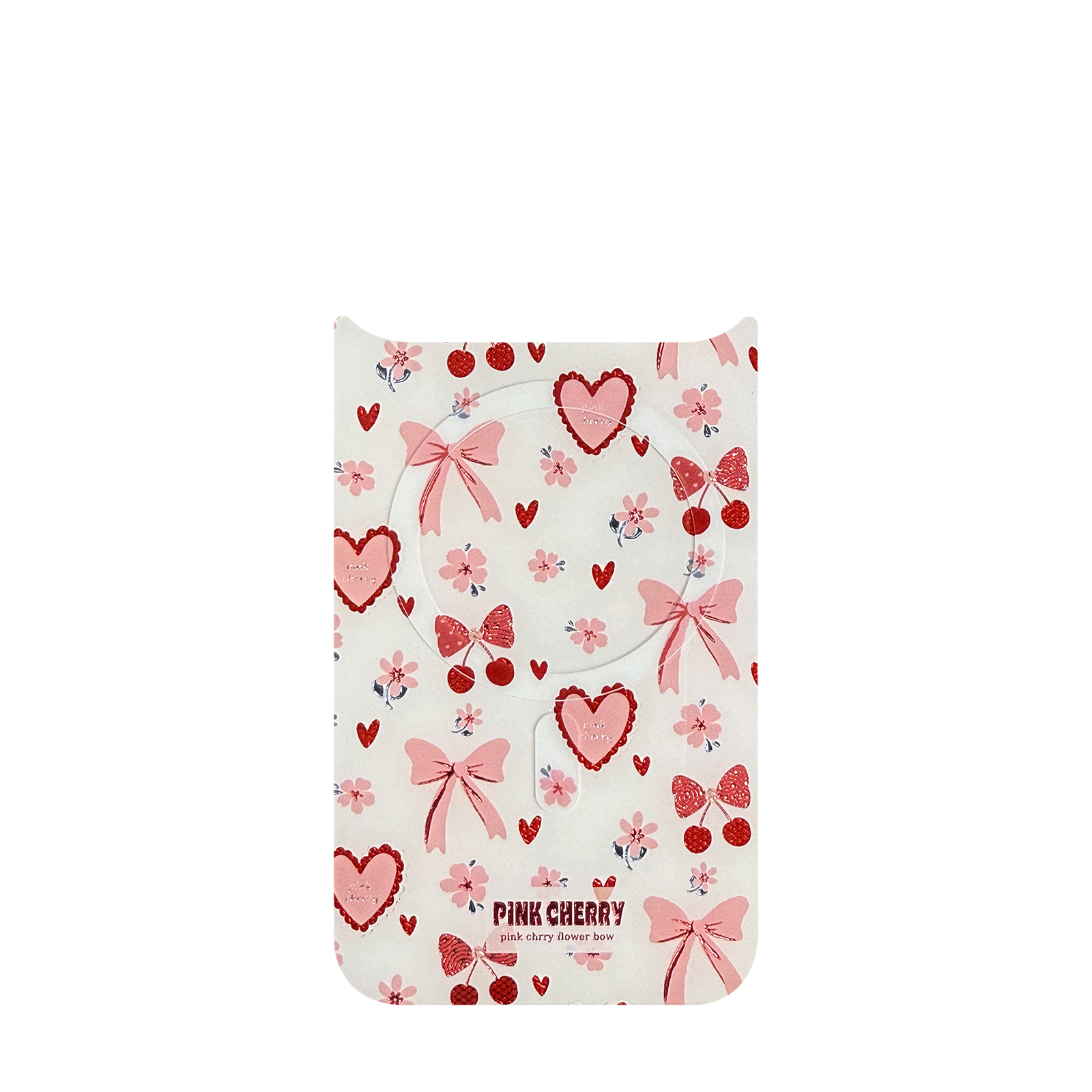 Pink Cherry Bow Snap-On Case for iPhone 17 Series