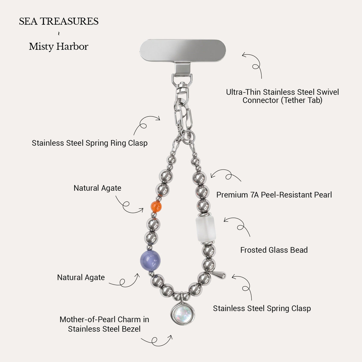 Misty Harbor Phone Charm
