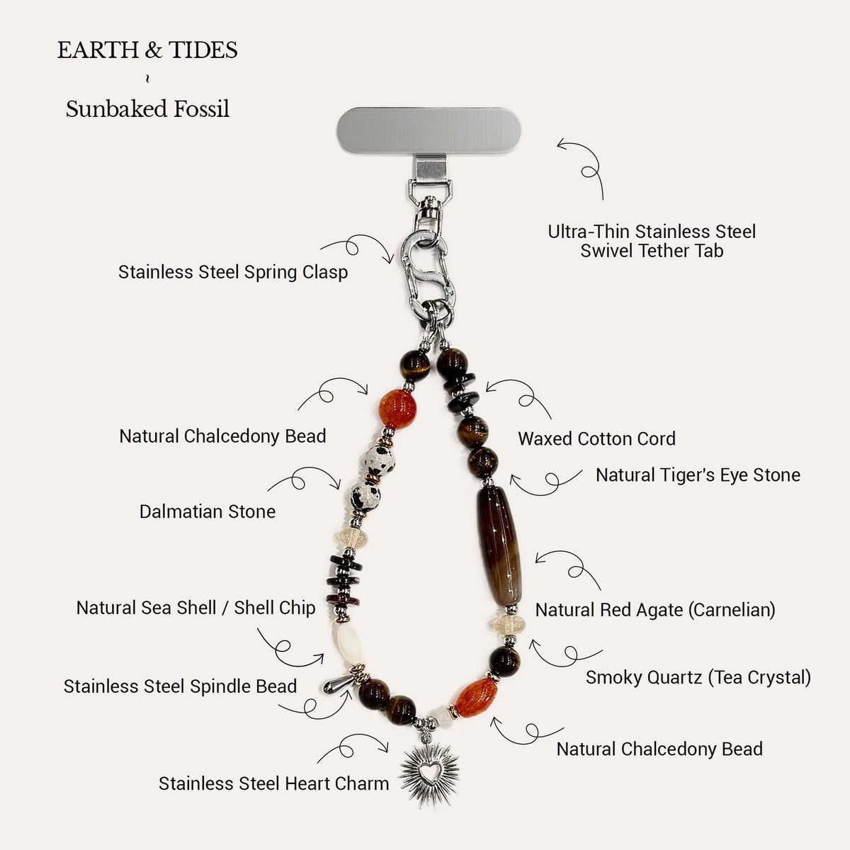Sunbaked Fossil Phone Wristlet