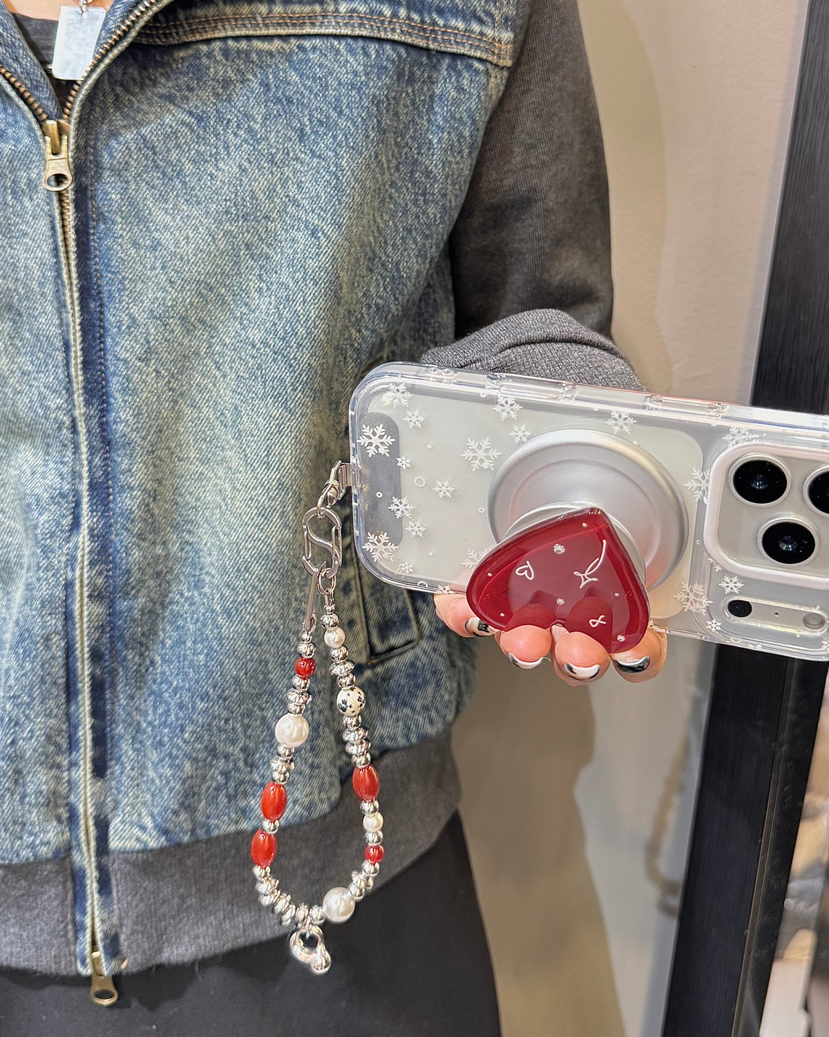 Crimson Shore Phone Wristlet