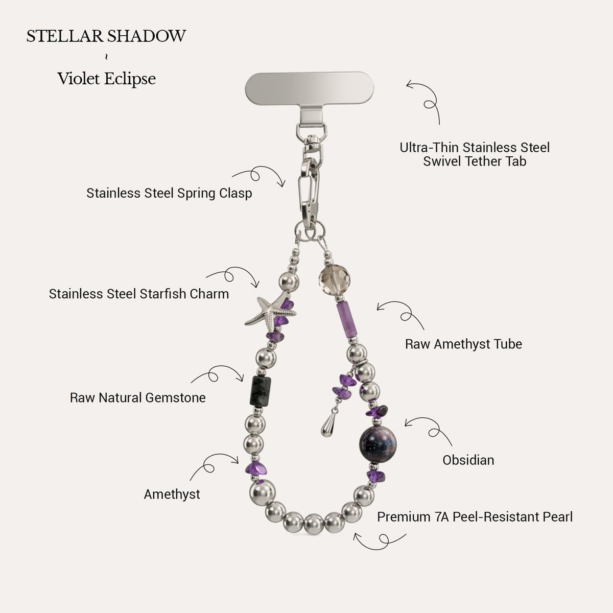 Violet Eclipse Phone Wristlet