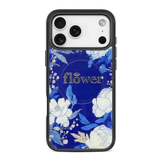 Blue Floral Blossom Snap-On Case for iPhone 17 Series