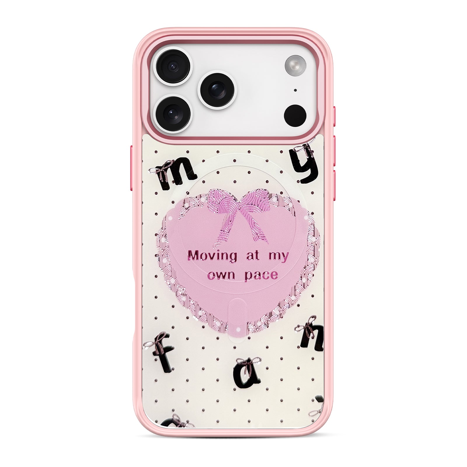 Lace Heart Polka Snap-On Case for iPhone 17 Series