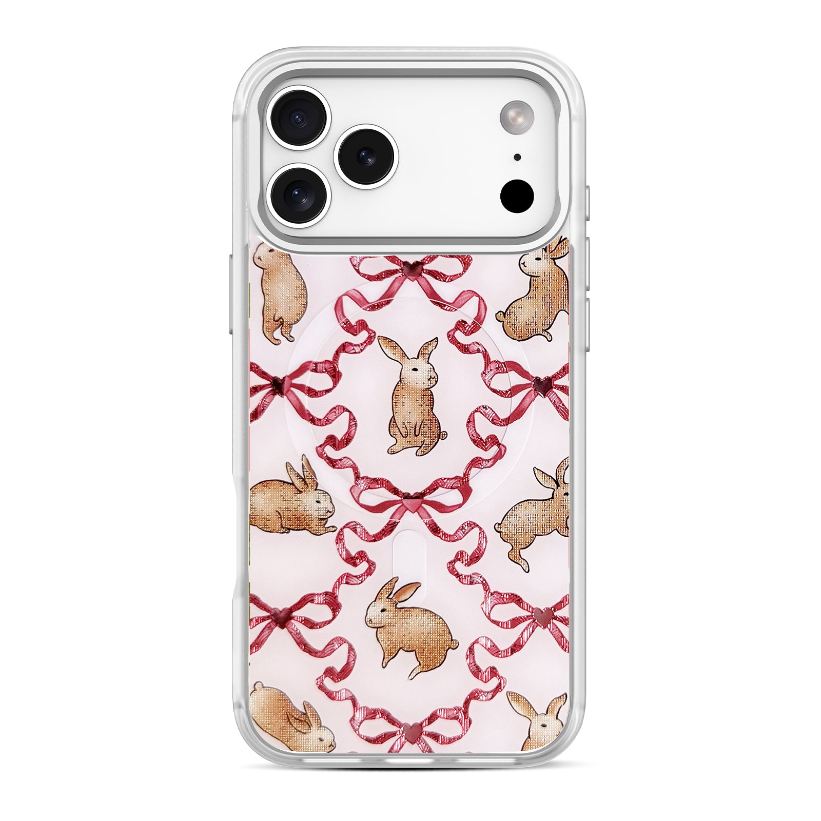 Cute Ribbon Bunny Snap-On Case for iPhone 17 Series