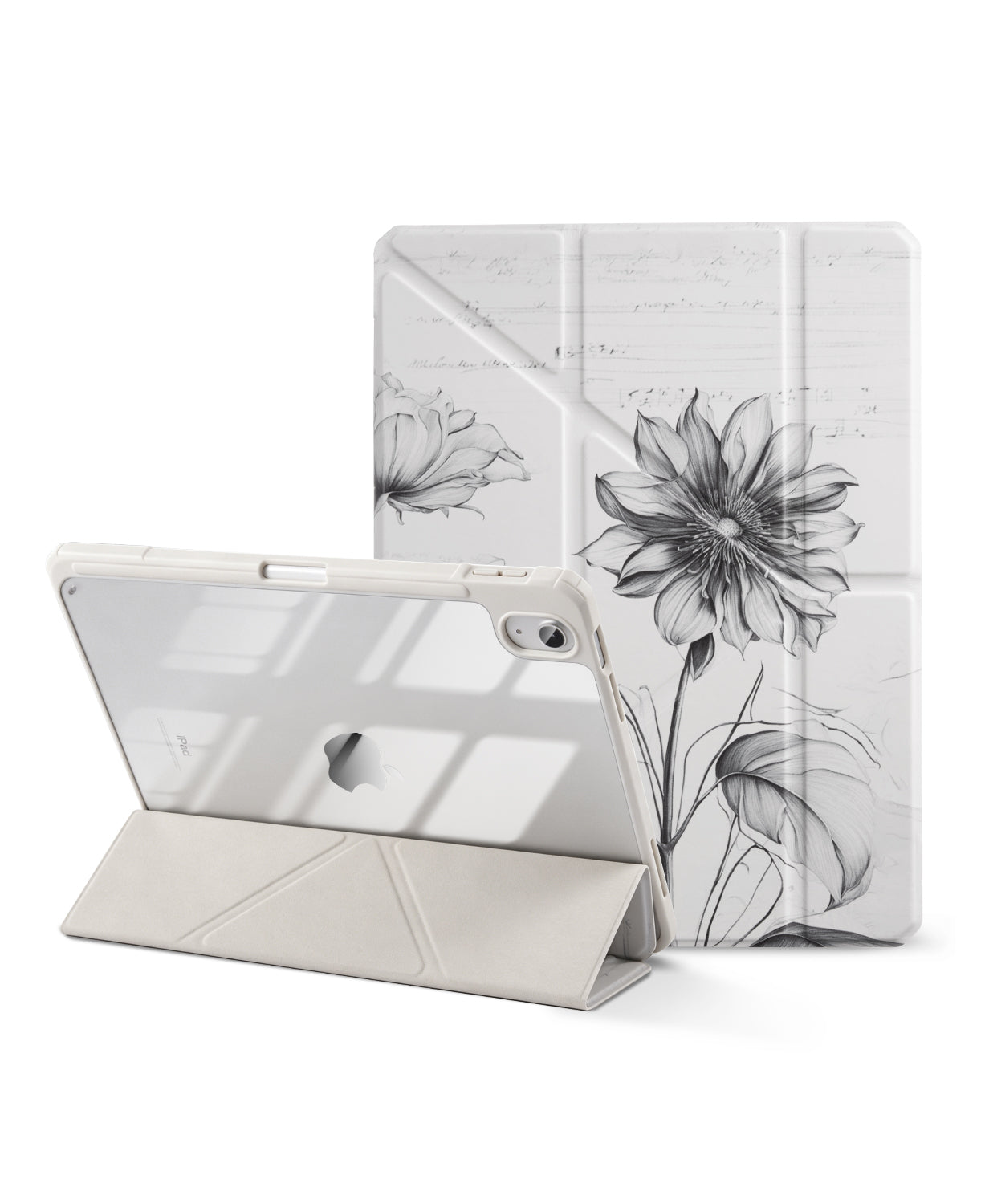 iPad 11th Gen (10th Compatible) Case With Y-Fold Magnetic Stand#Color_Sunflower