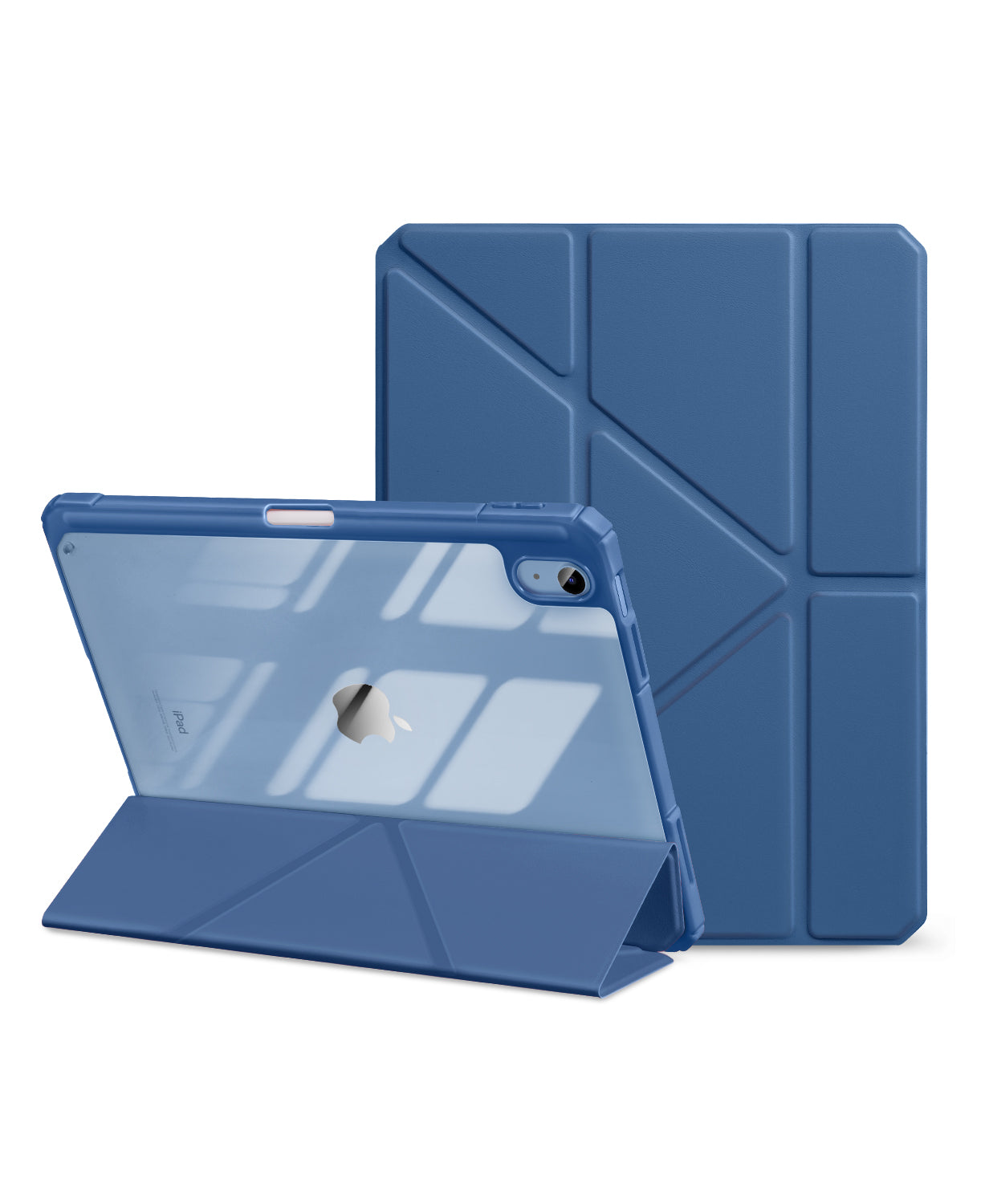 iPad 11th Gen (10th Compatible) Case With Y-Fold Magnetic Stand#Color_Dark Blue
