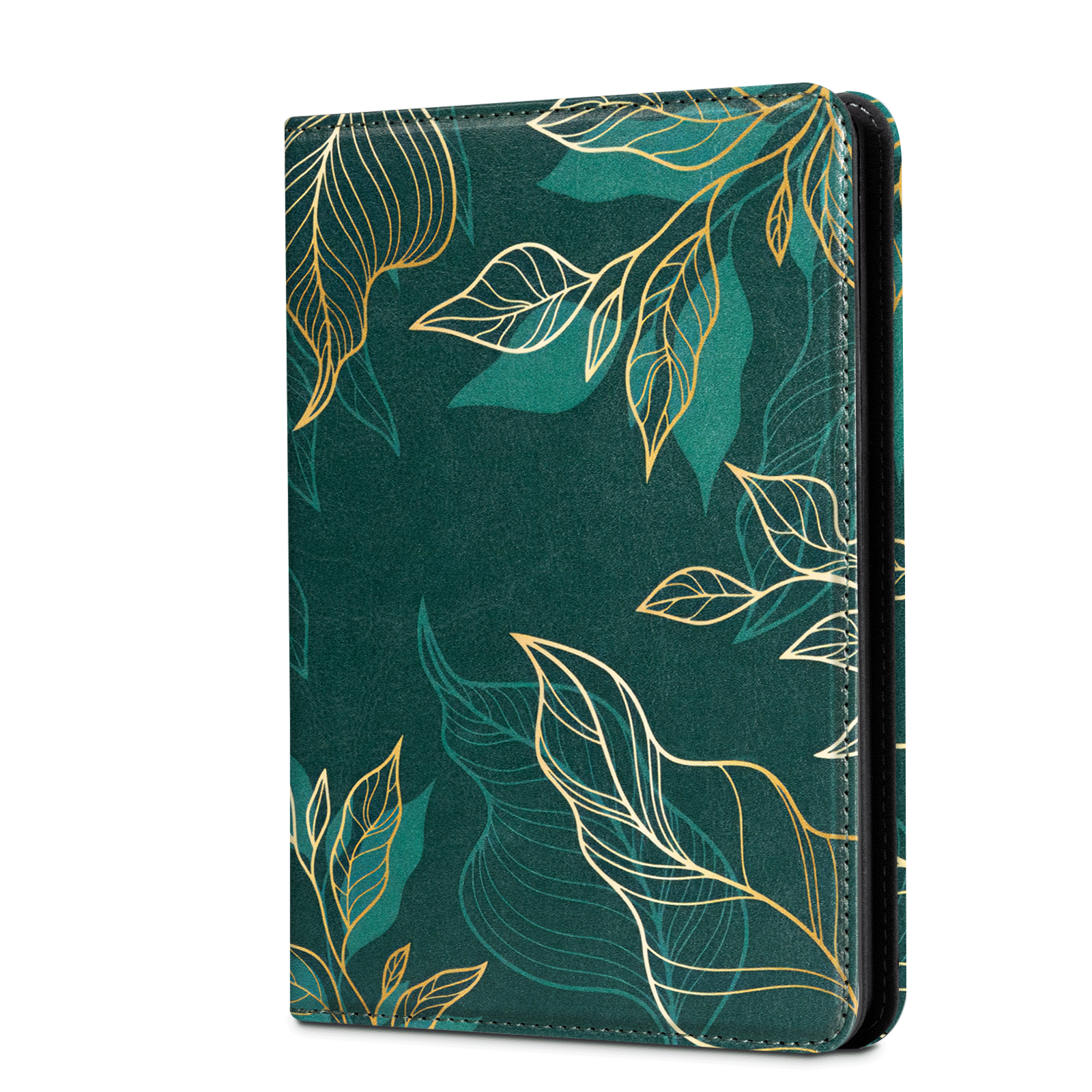 Dark Green Floral Case With Stand For Kindle Paperwhite 12th Gen 7 inch