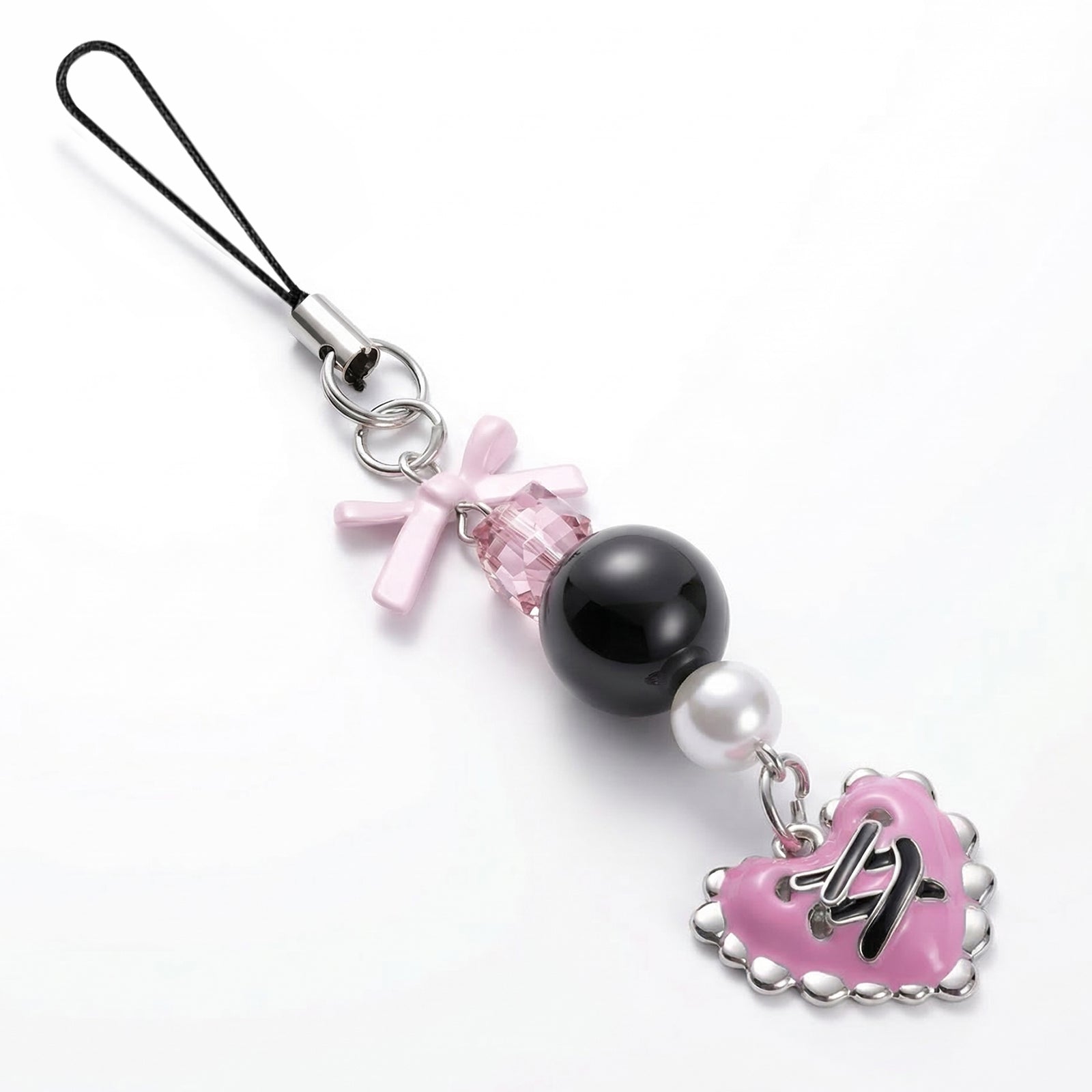 Pink Bow Punk Heart Strap