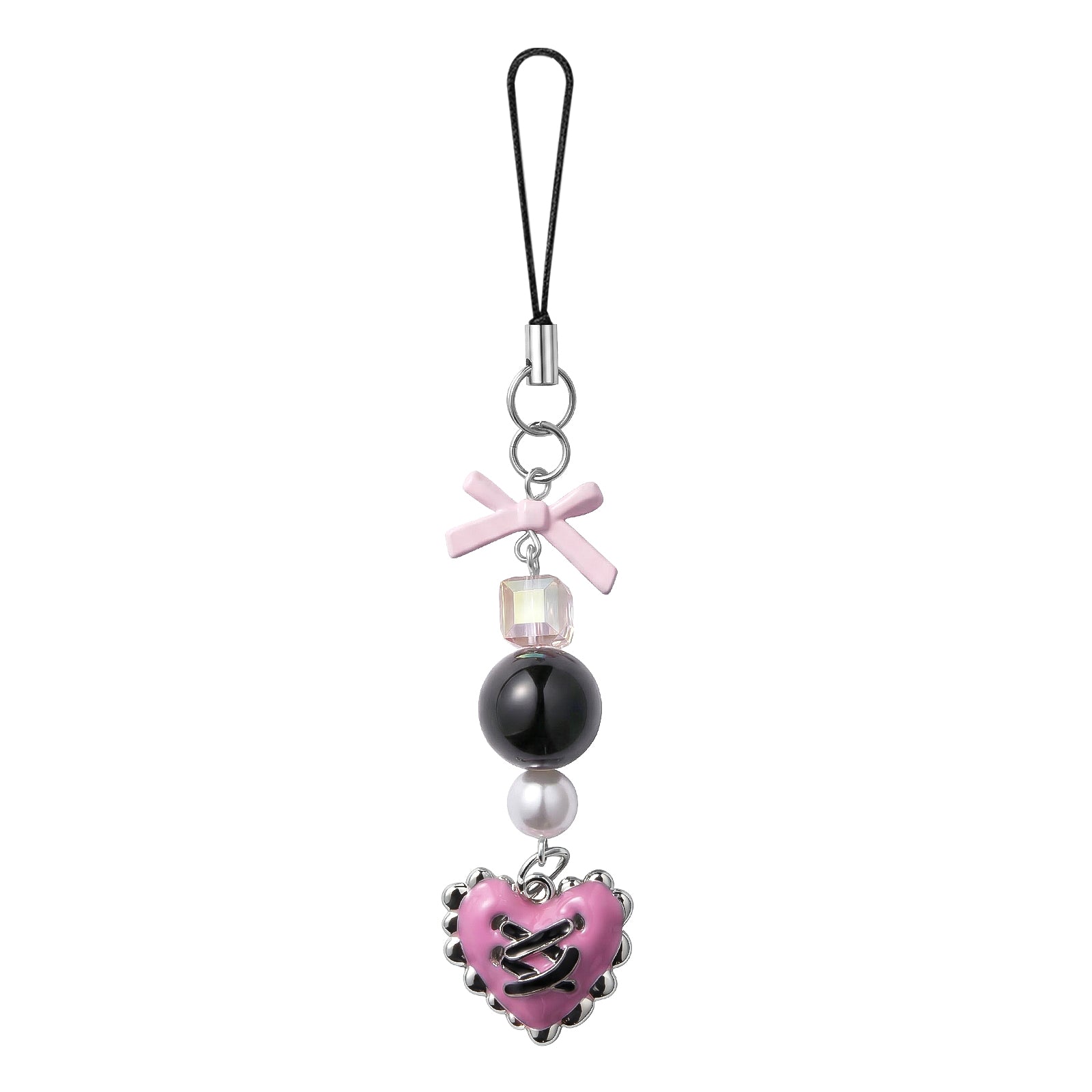 Pink Bow Punk Heart Strap