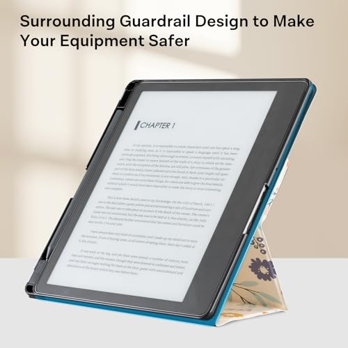 Eden Light Green Blossoms Kindle Scribe Stand Case